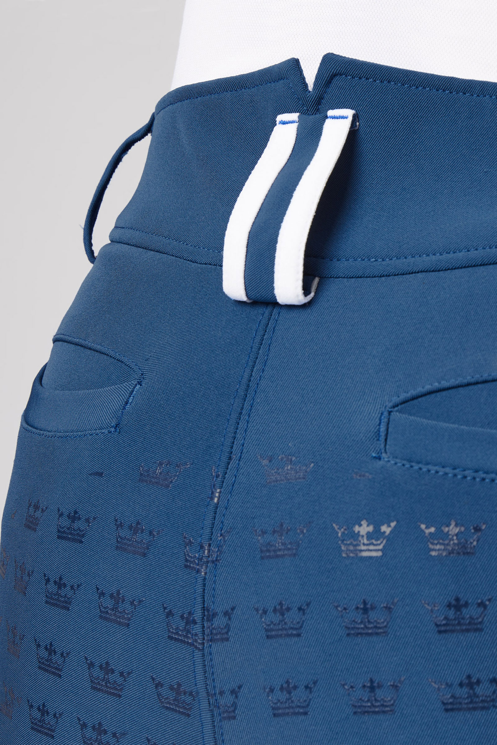 Pantaloni da equitazione a vita alta full seat con bordino a contrasto da donna