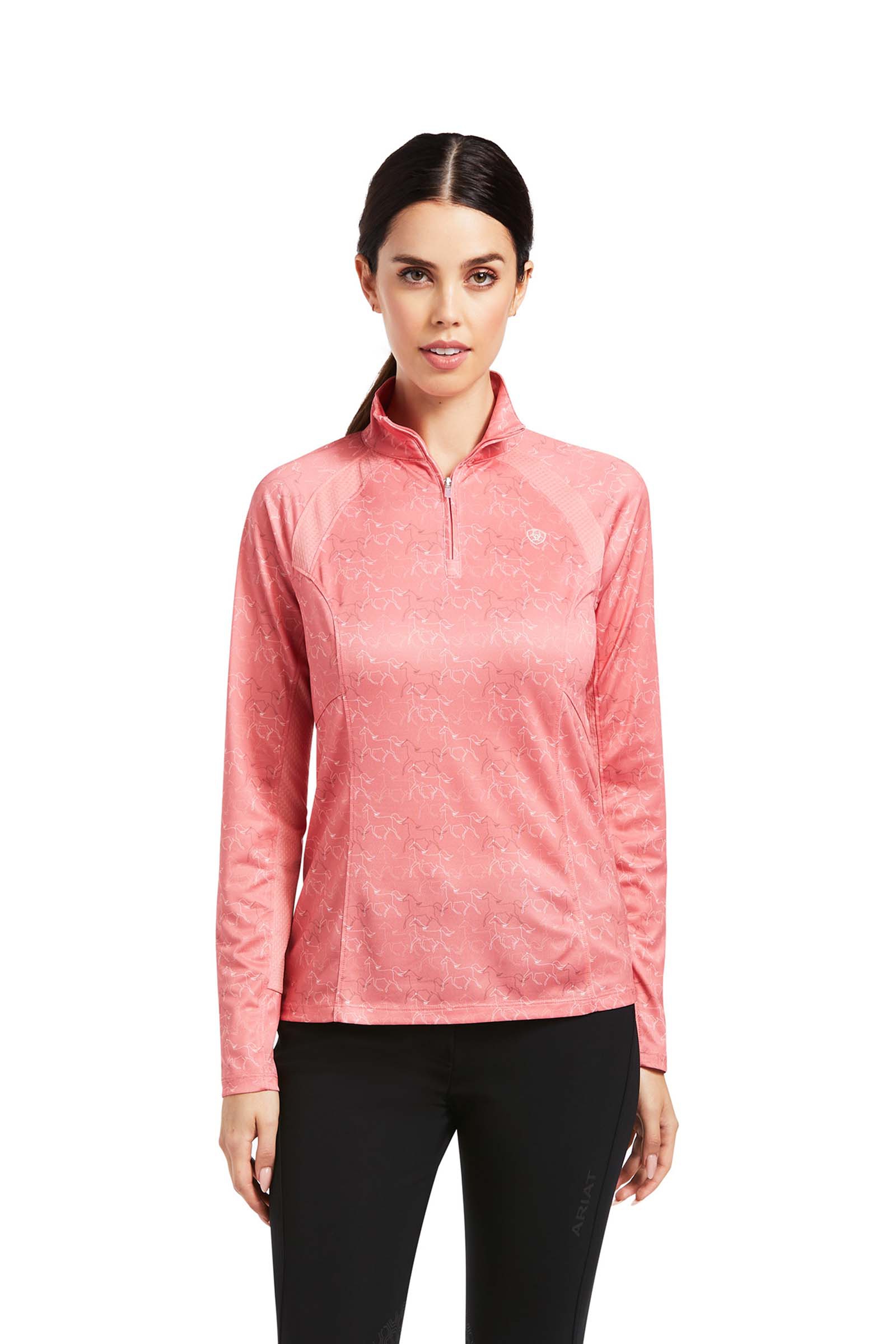 Ariat Sunstopper 2.0 Maglia basic con zip a 1/4 da donna