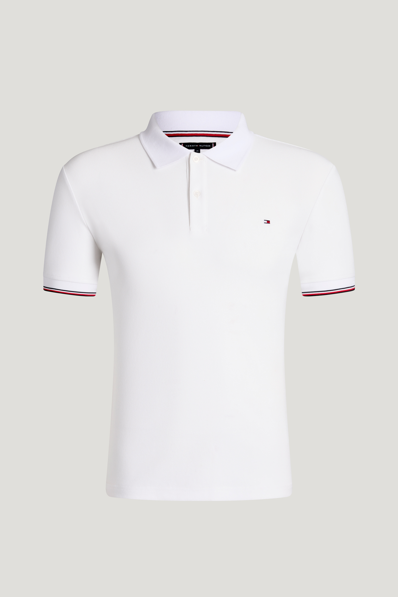 Optic White Tommy Hilfiger Equestrian Davis polo piqu&eacute; uomo