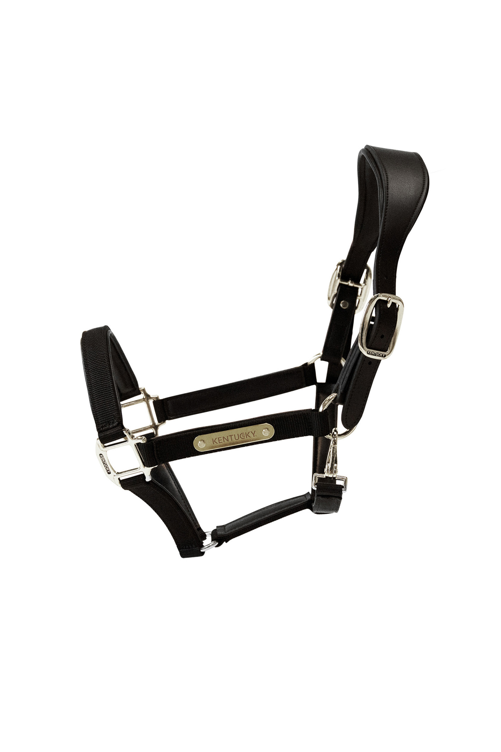 Black Kentucky Horsewear Cavezza anatomica in nylon