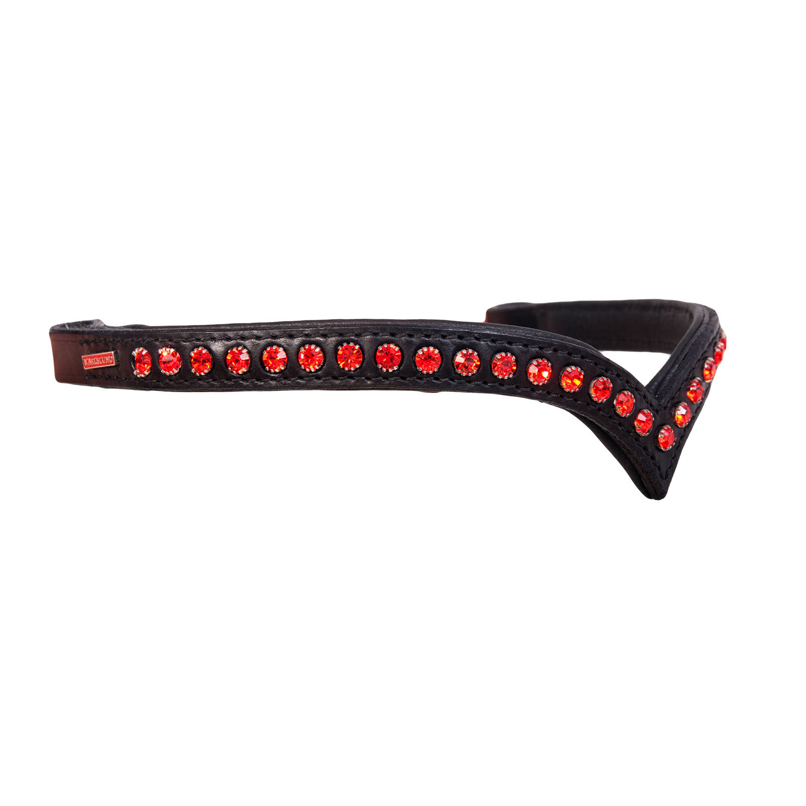 Black/Red Karlslund Frontalino 1 fila di cristalli