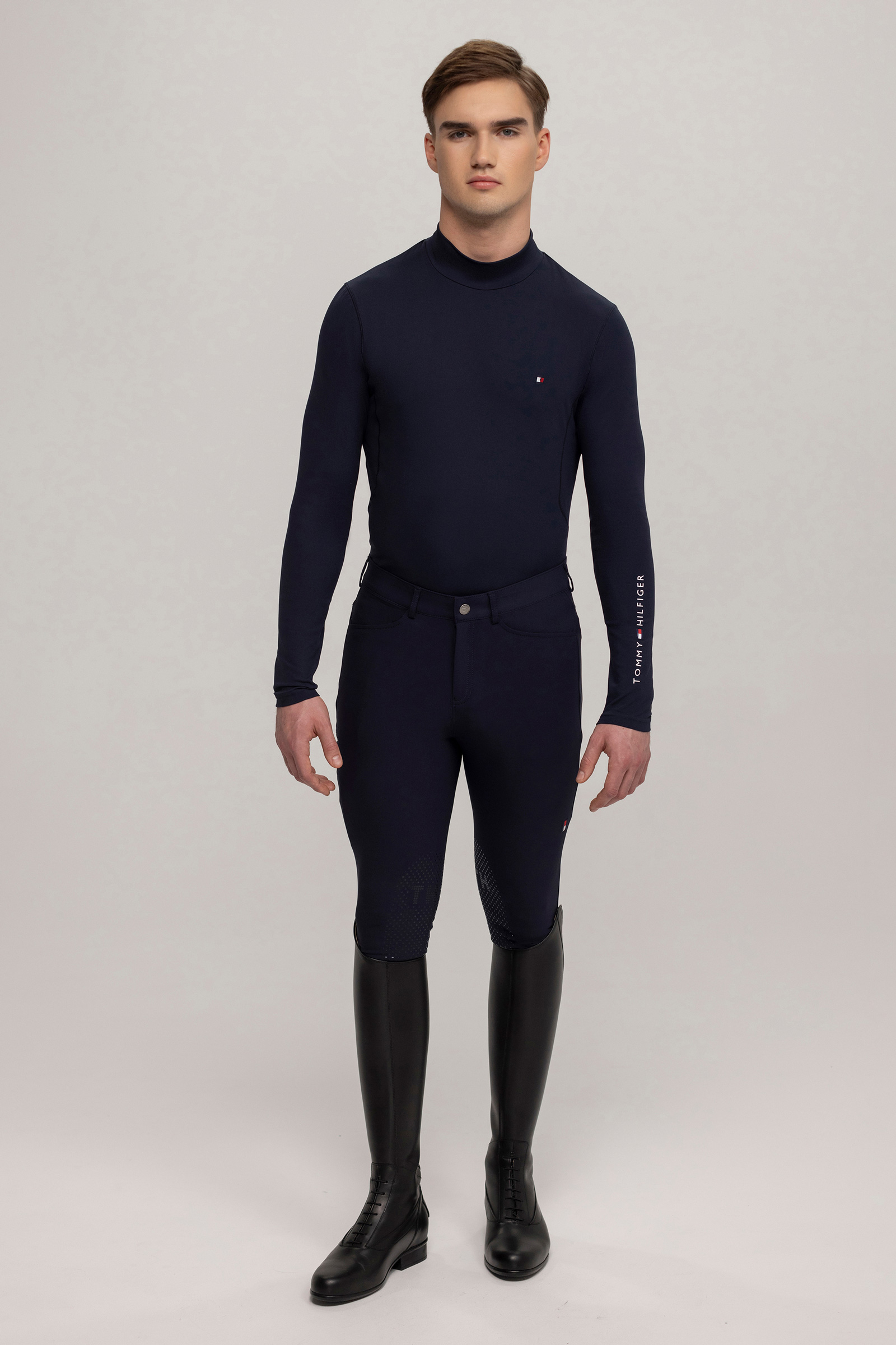 Tommy Hilfiger Equestrian Phoenix camicia a maniche lunghe con collo alto per uomo