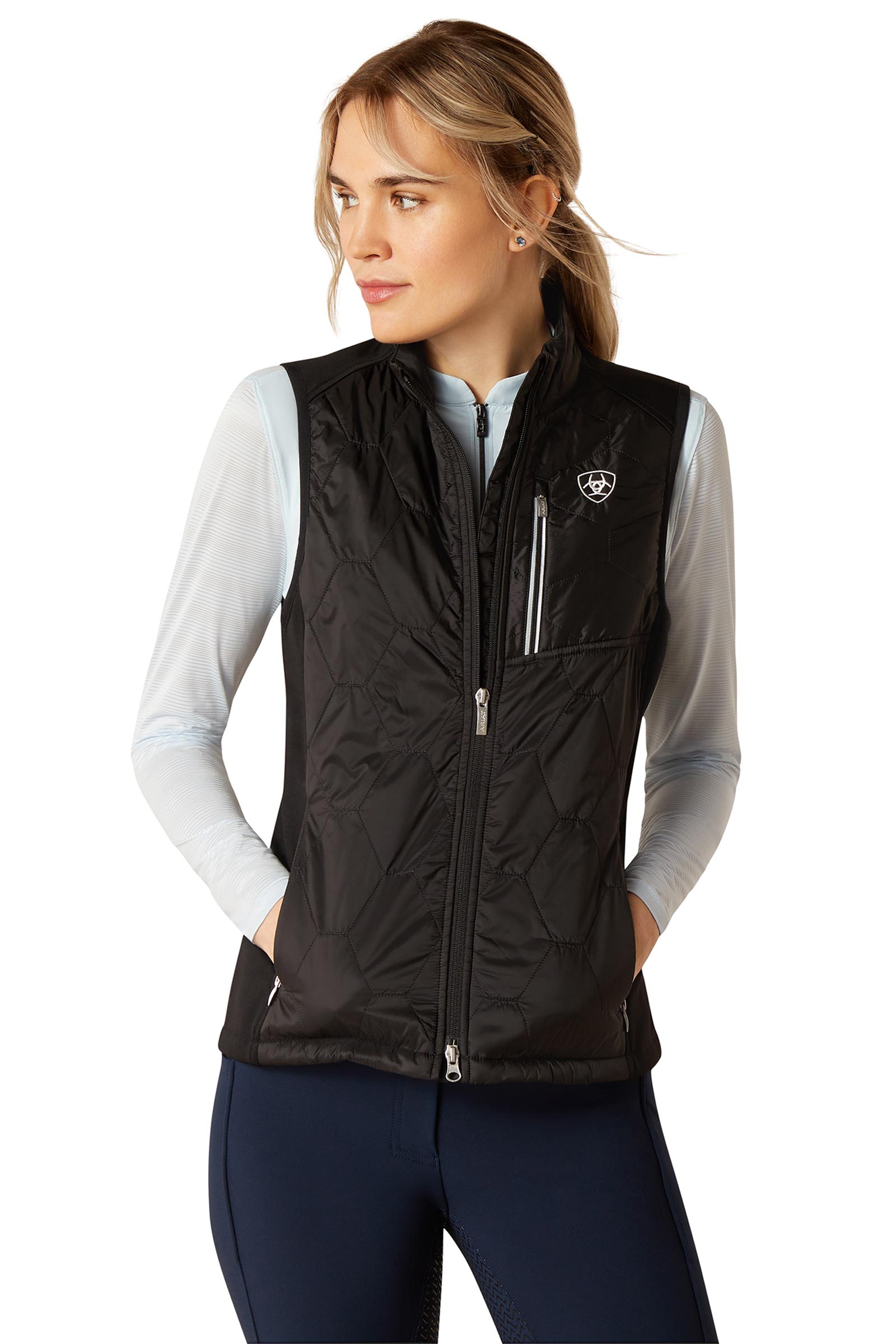 Black Ariat Fusion gilet isolato da donna