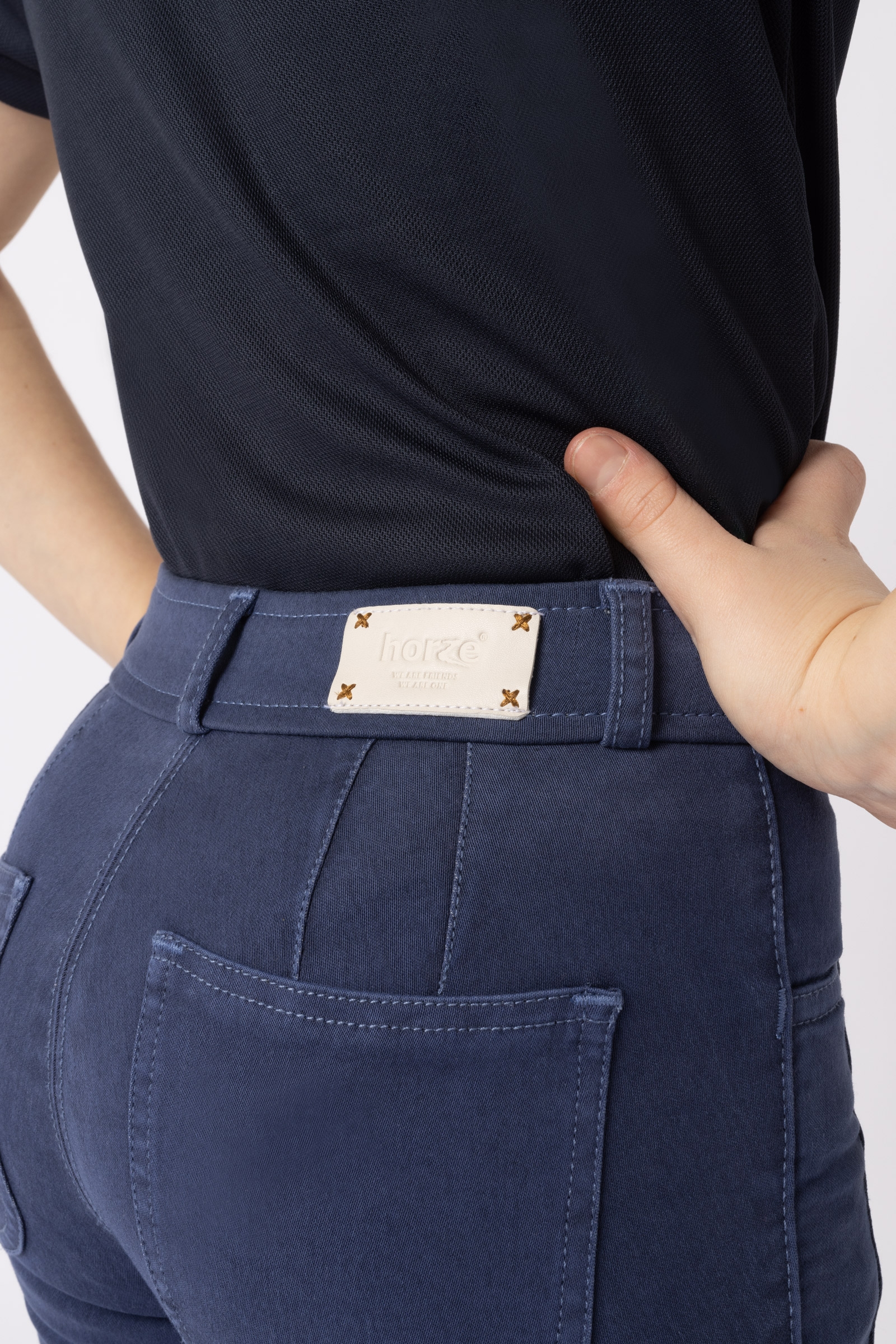 Horze Suki Pantaloni da equitazione con grip al ginocchio, da bambino