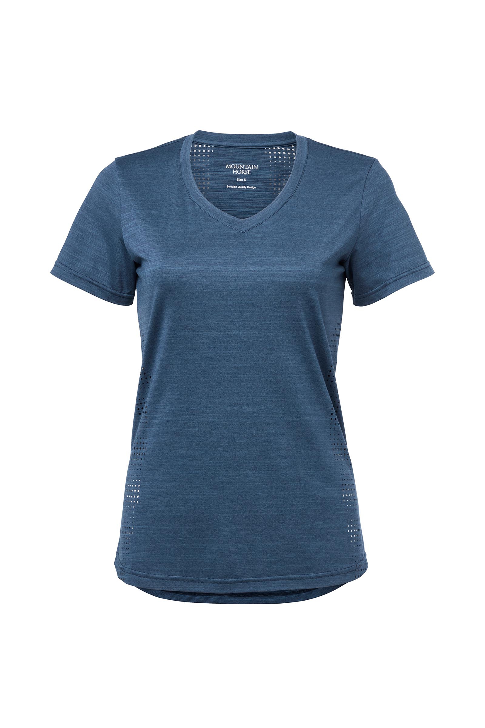 Navy Mountain Horse Aztec T shirt donna