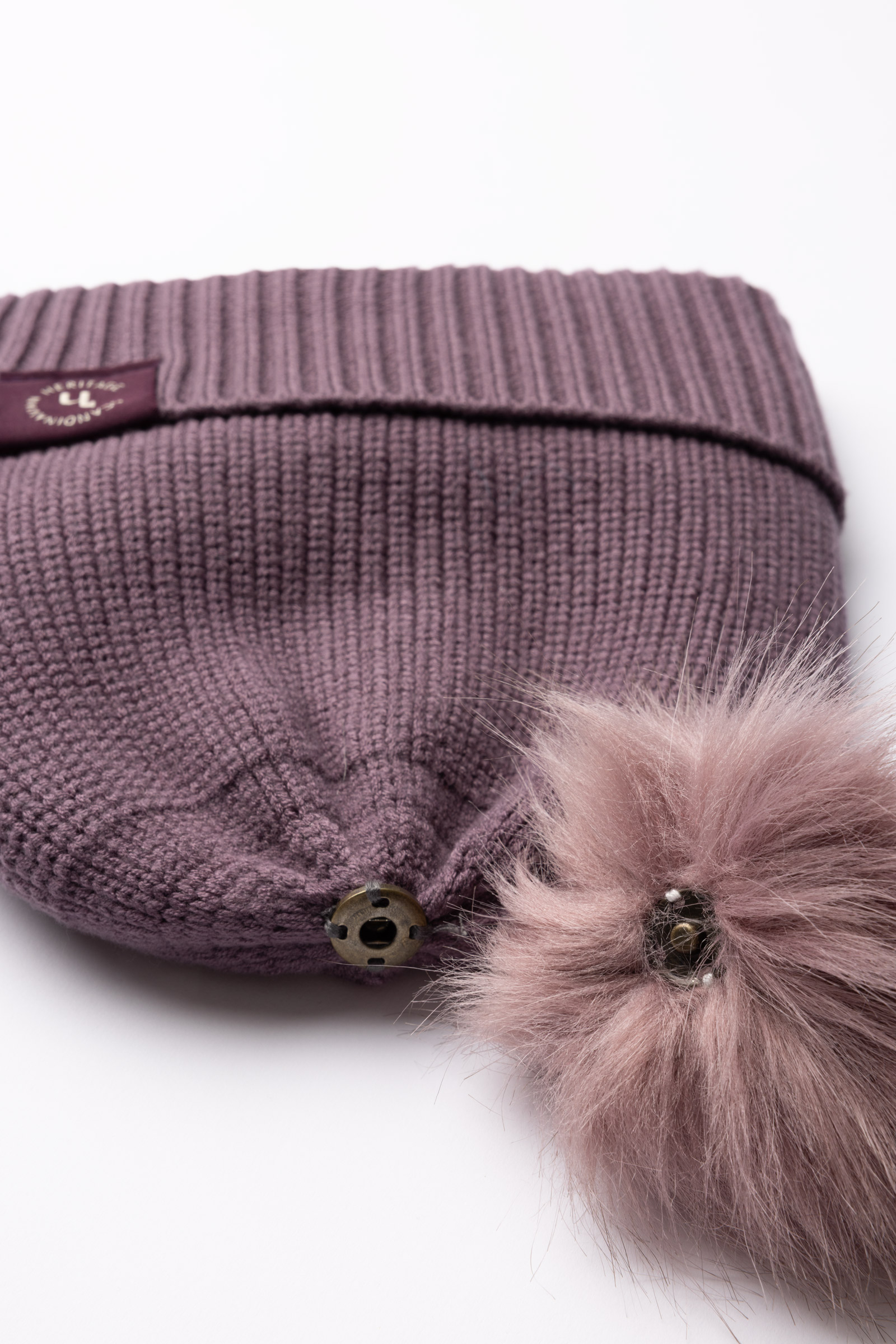 Horze Noa Cappello lavorato a maglia per bambini con pompon rimovibile