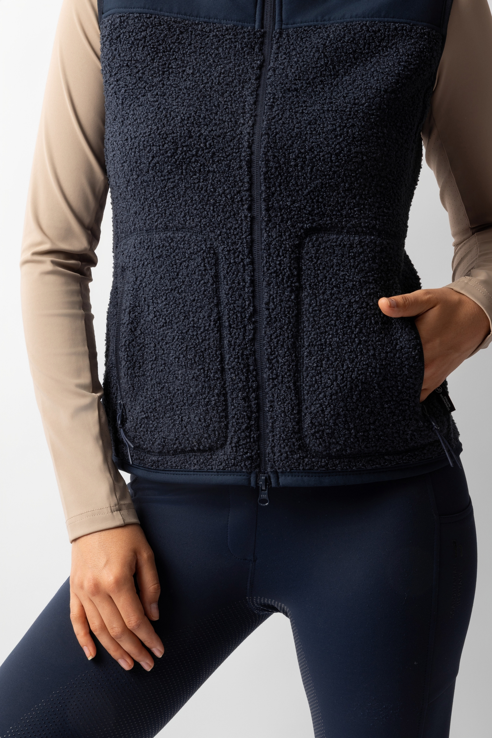 Horze Adira gilet in teddy fleece da donna
