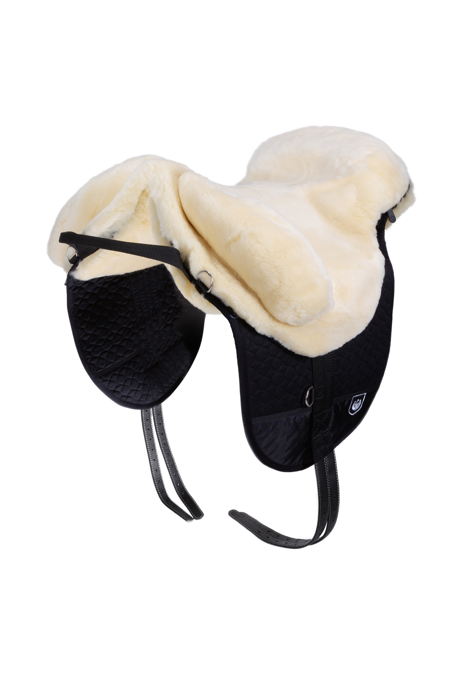 Off-White/Black Sottoveste da equitazione Christ Lambskin Bareback, Premium Plus