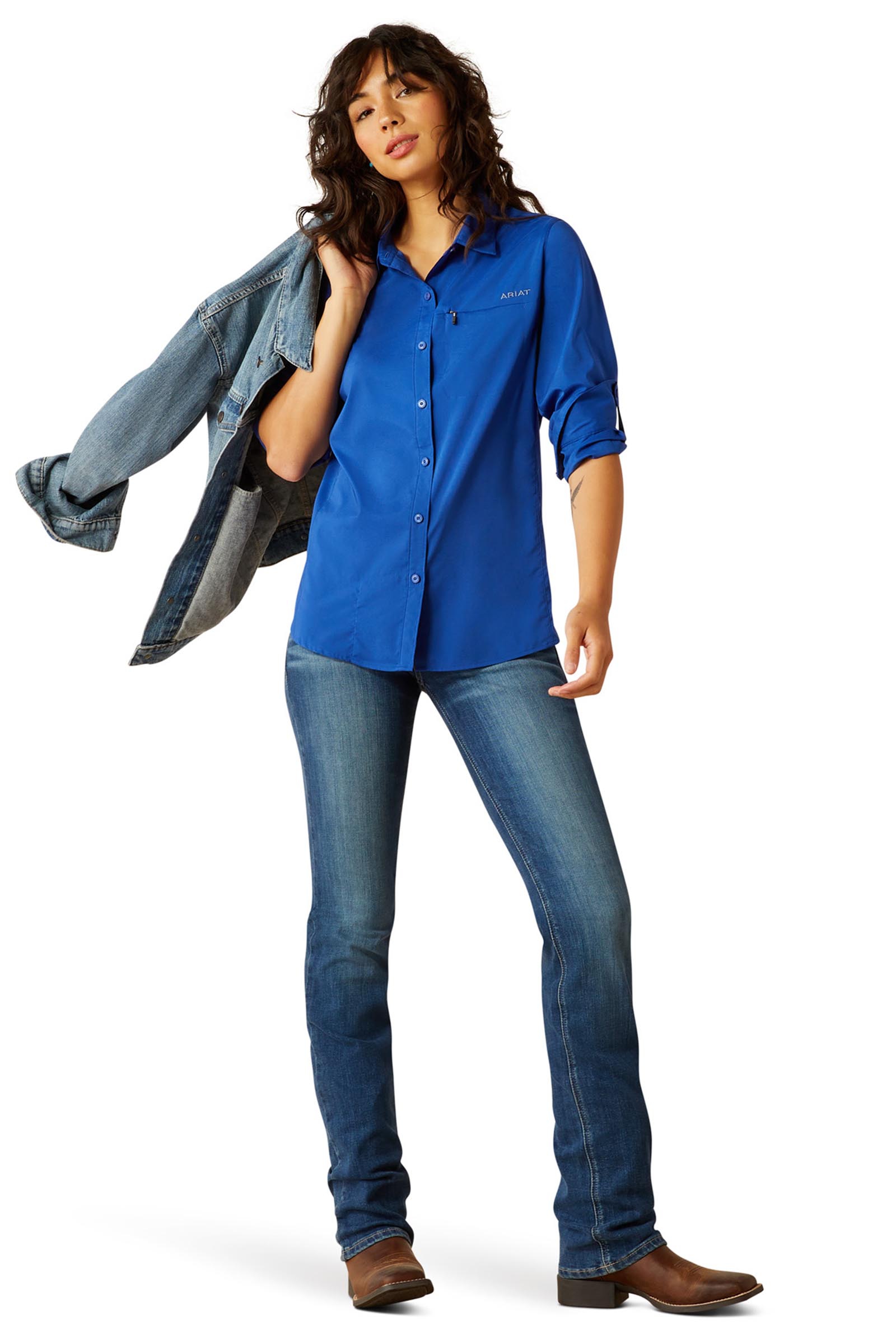 Ariat VentTEK camicia-blusa da donna a maniche lunghe