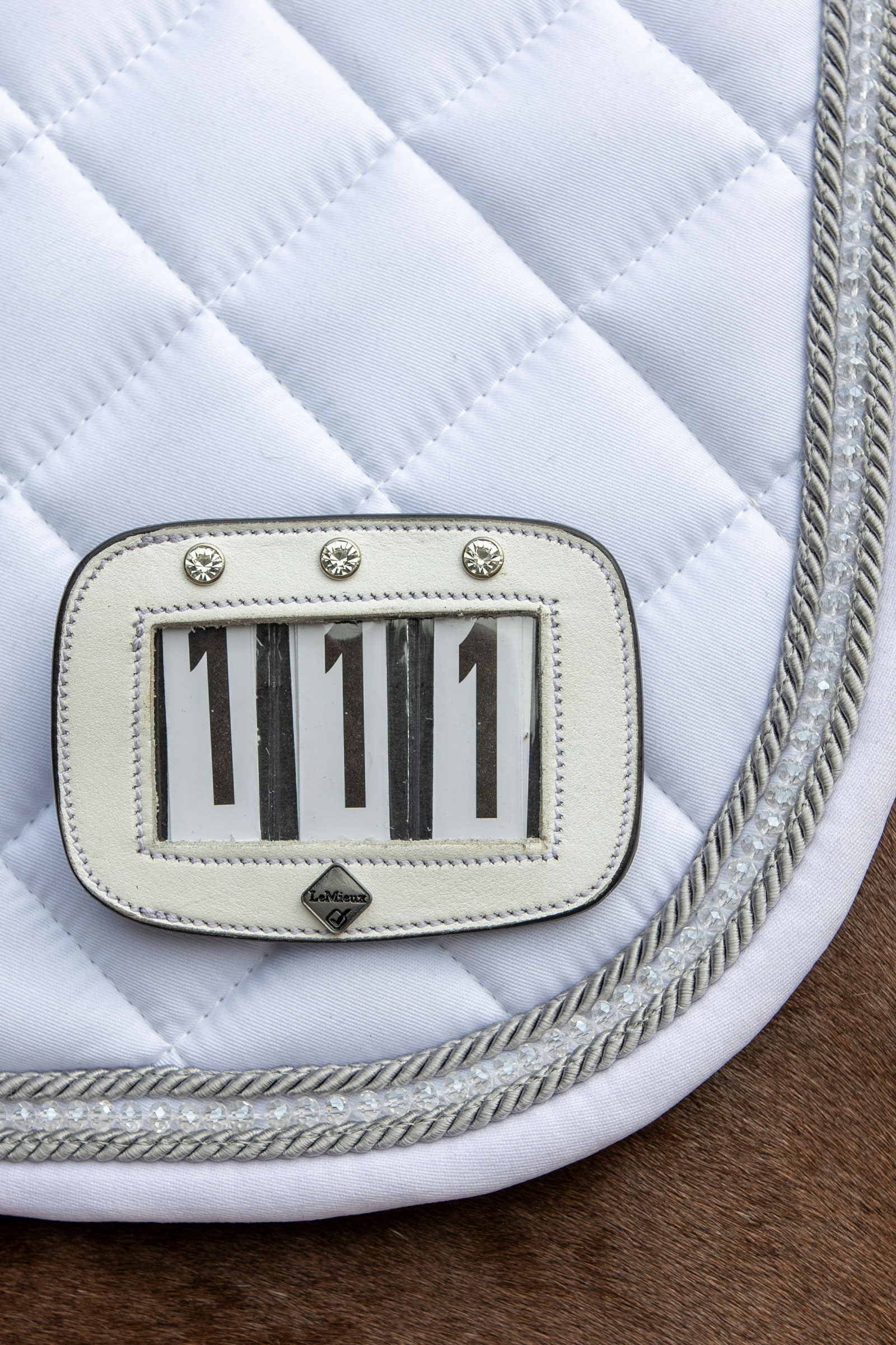 LeMieux porta numero da sella con strass