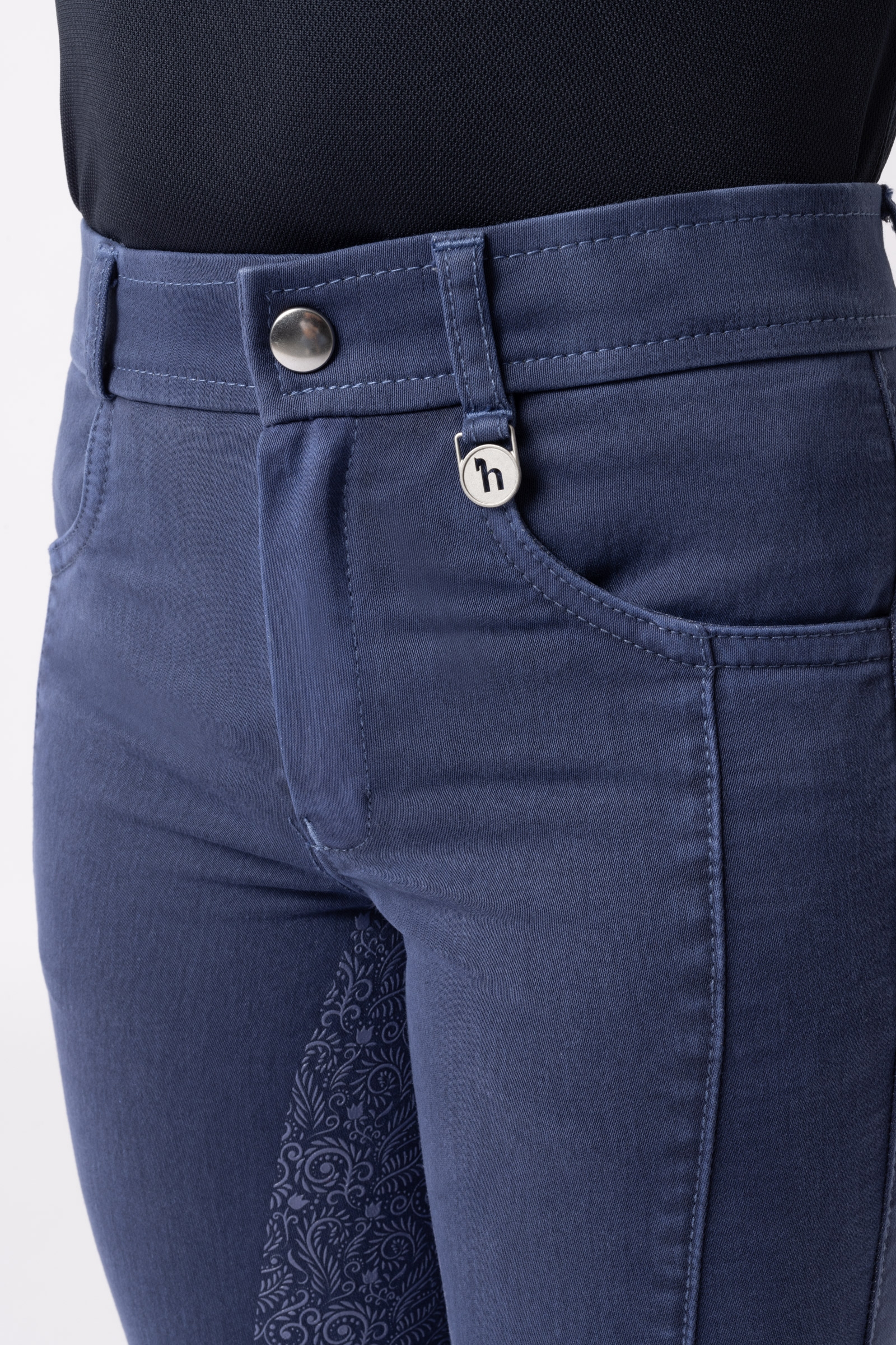 Horze Suki Pantaloni da equitazione con full grip, da bambino
