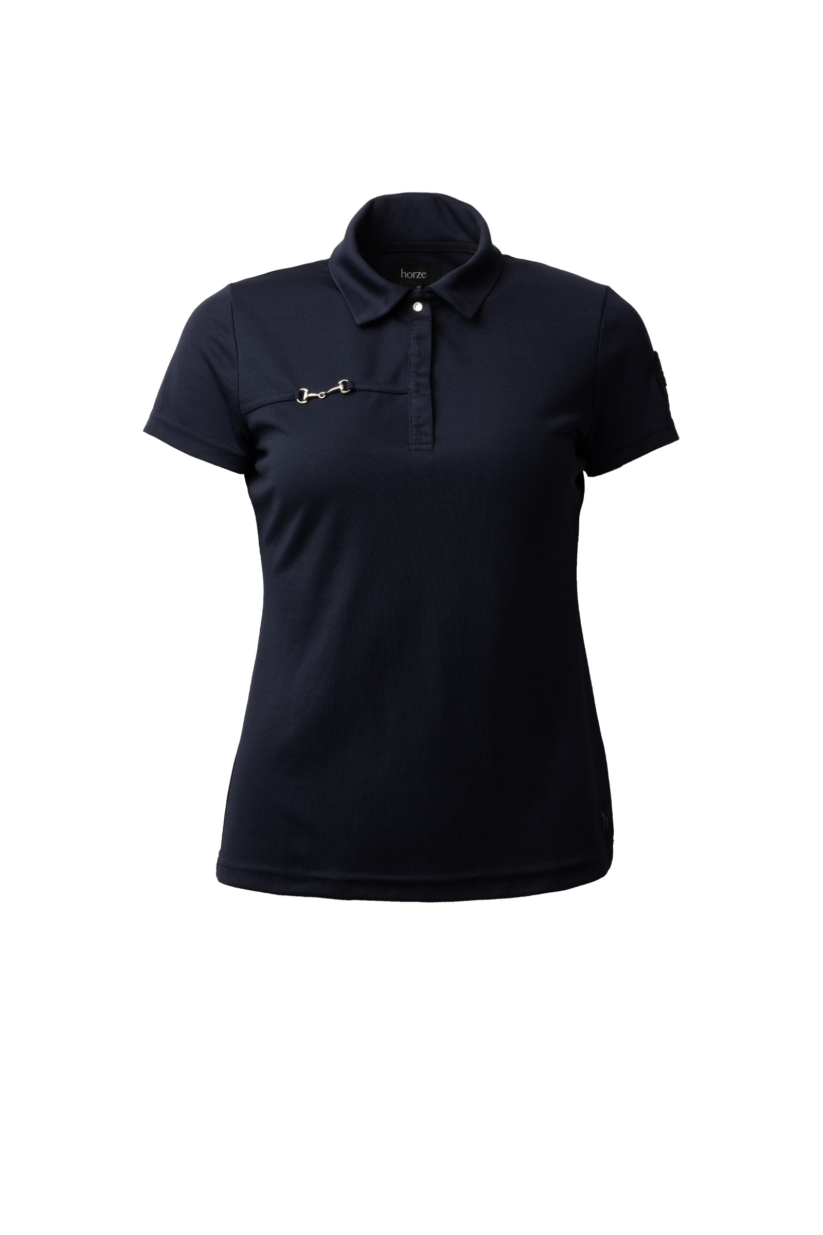 Dark Navy Horze Denise Camicia polo funzionale a maniche corte da donna