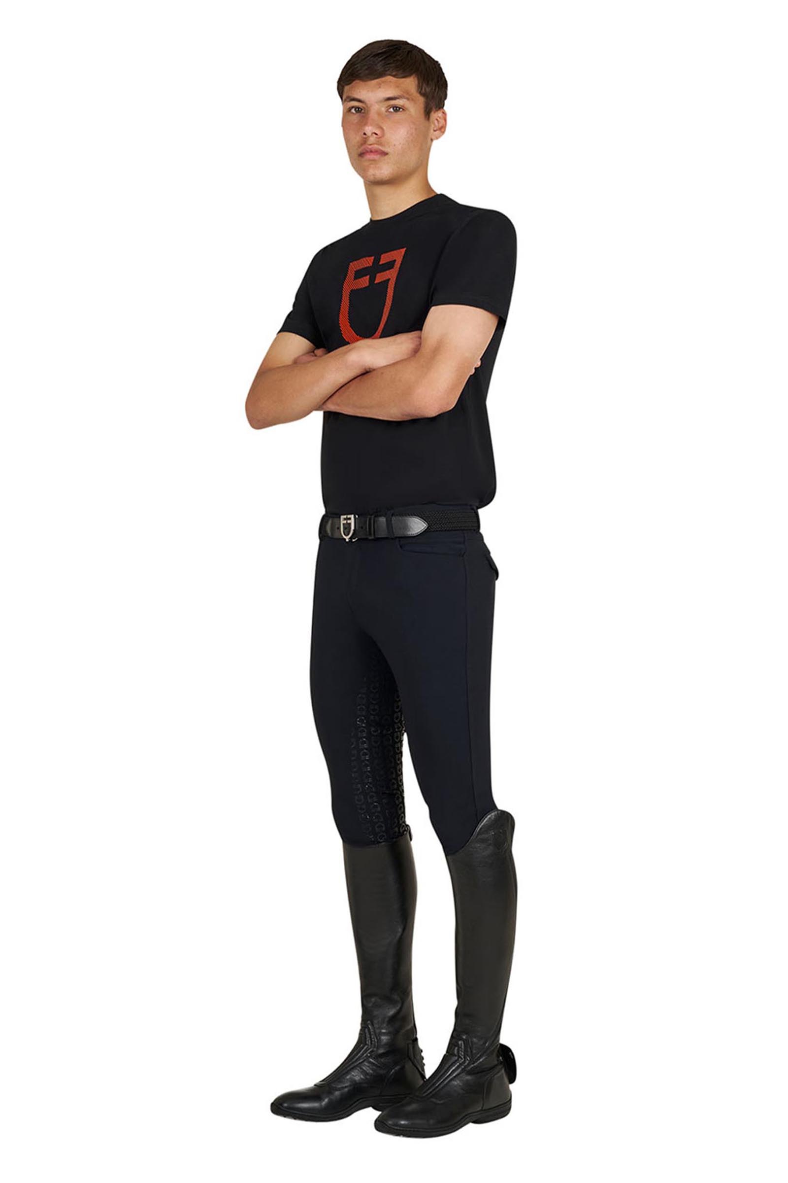 Equestro SS2026 T-shirt basic uomo con logo lucido  