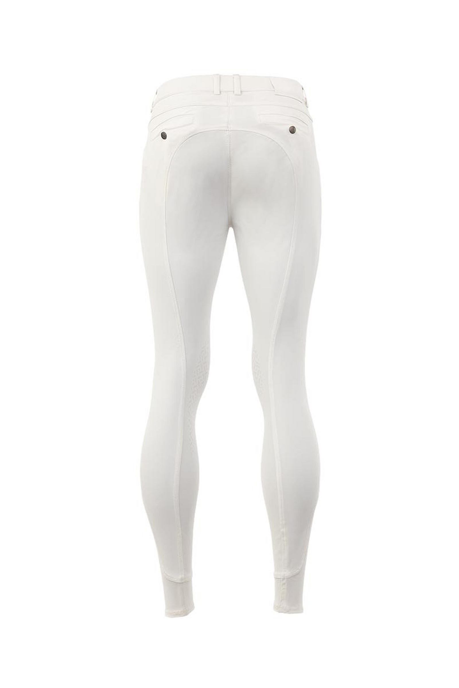 Snow white BR Maikel pantaloni da equitazione da uomo con knee grip in silicone