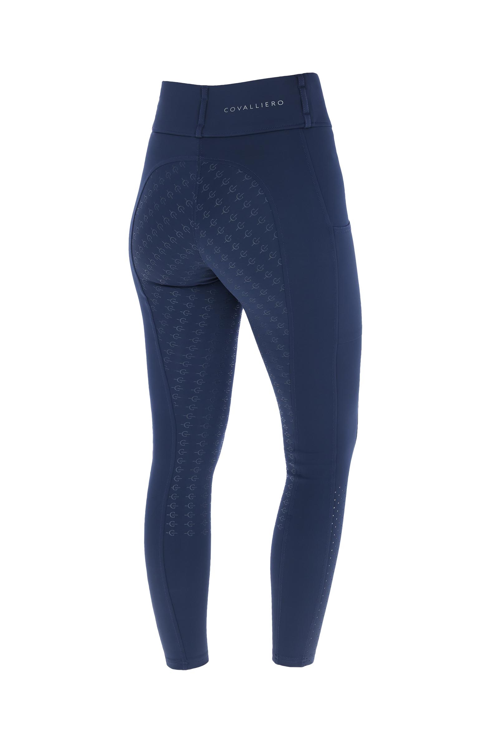 Dark Navy Covalliero leggings da equitazione a compressione con full seat SS25  