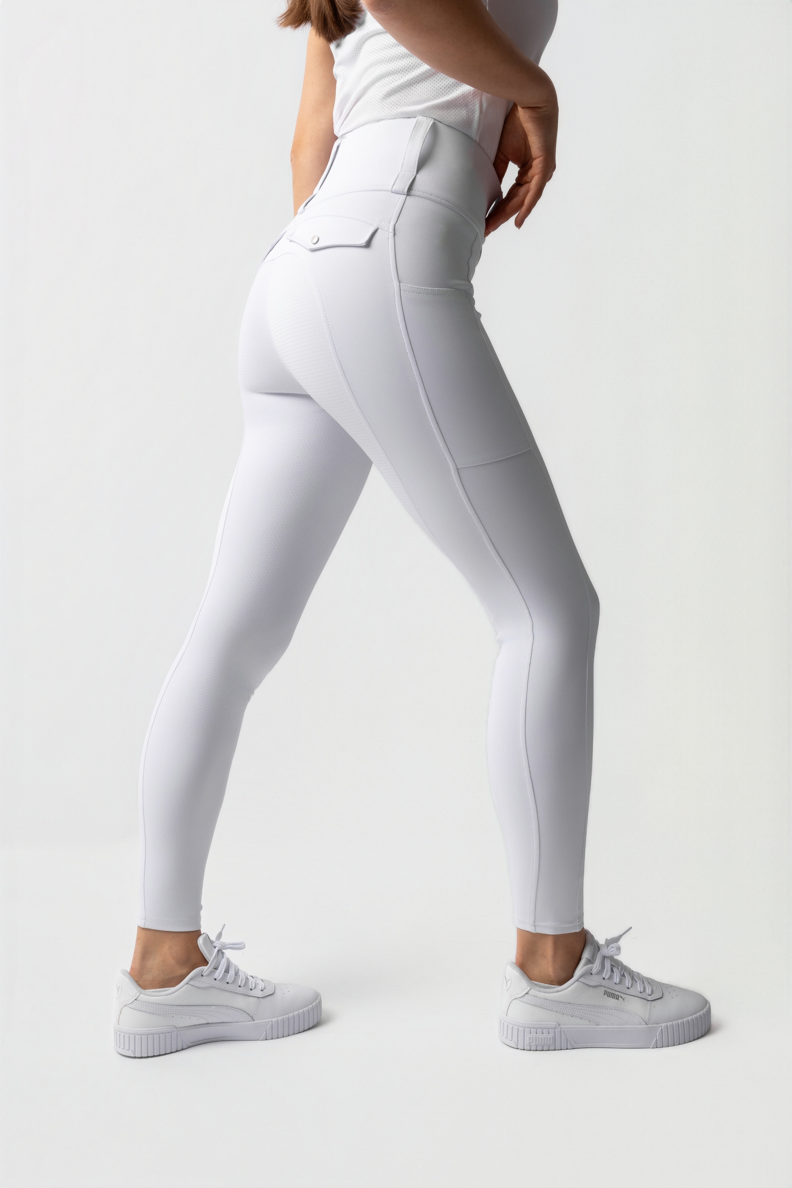 Horze Anya leggings da equitazione donna con full seat in silicone UPF 50+