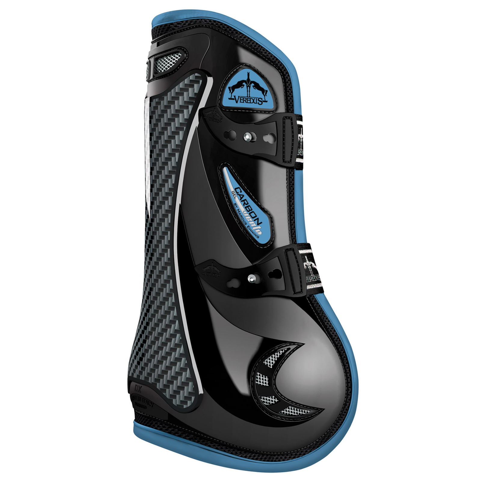 Black/Light Blue Veredus Carbon Gel Vento Colorato Anteriore, Paratendine