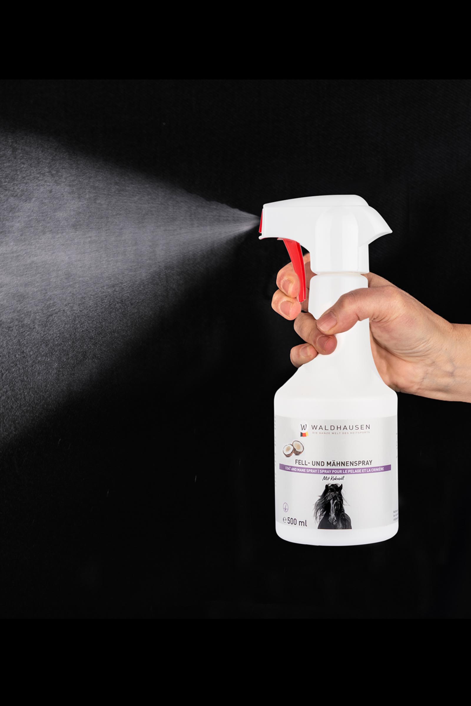 Waldhausen spray per manto e criniera con olio di cocco, 500 ml