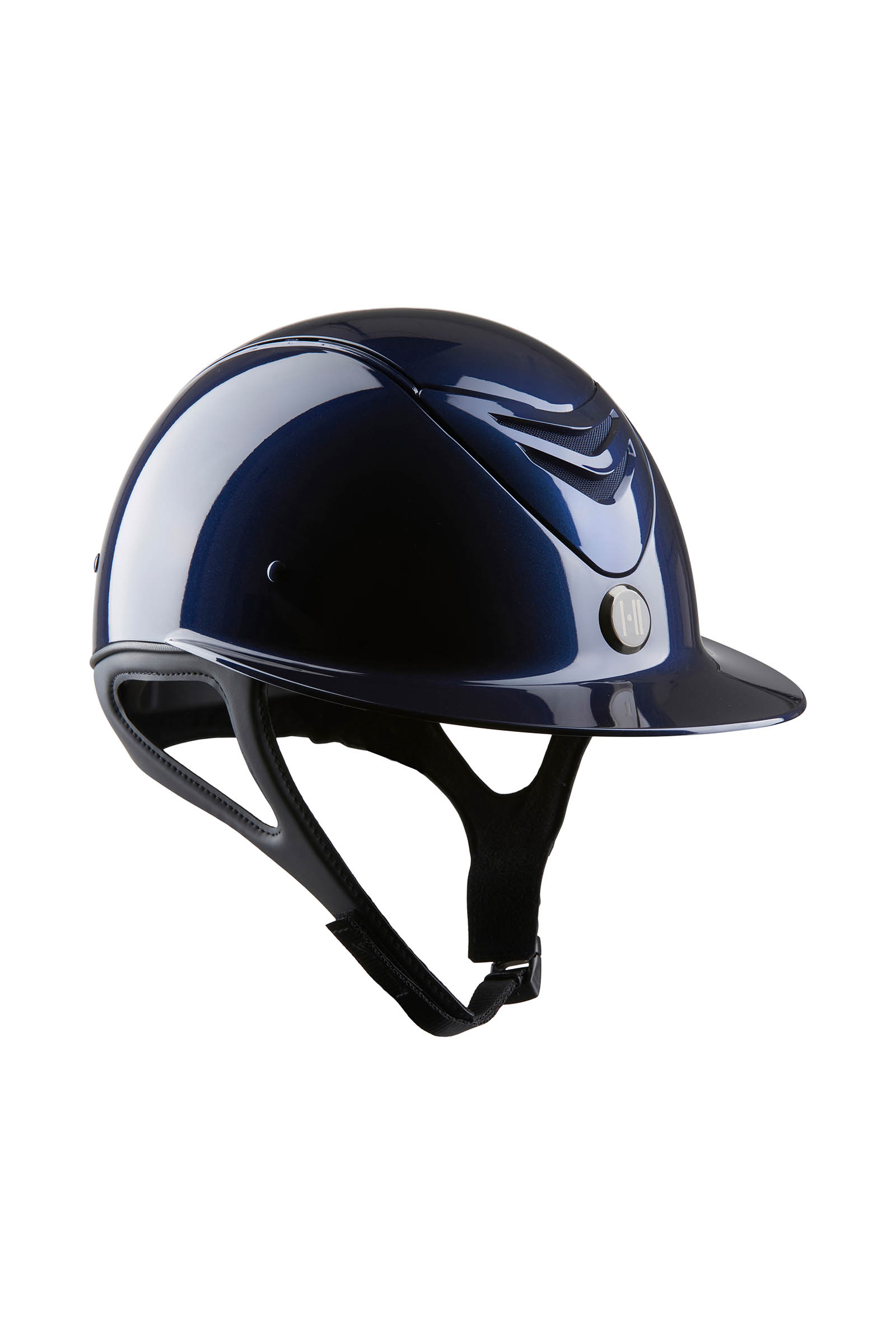 Navy Shiny OneK Avance Convertible Glossy Casco da equitazione