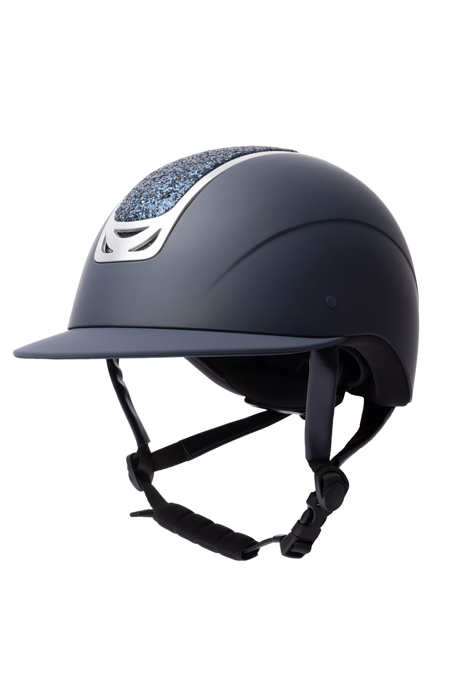 Dark Blue/Dark Blue Horze Arix II Casco da equitazione con ornamento in cristallo