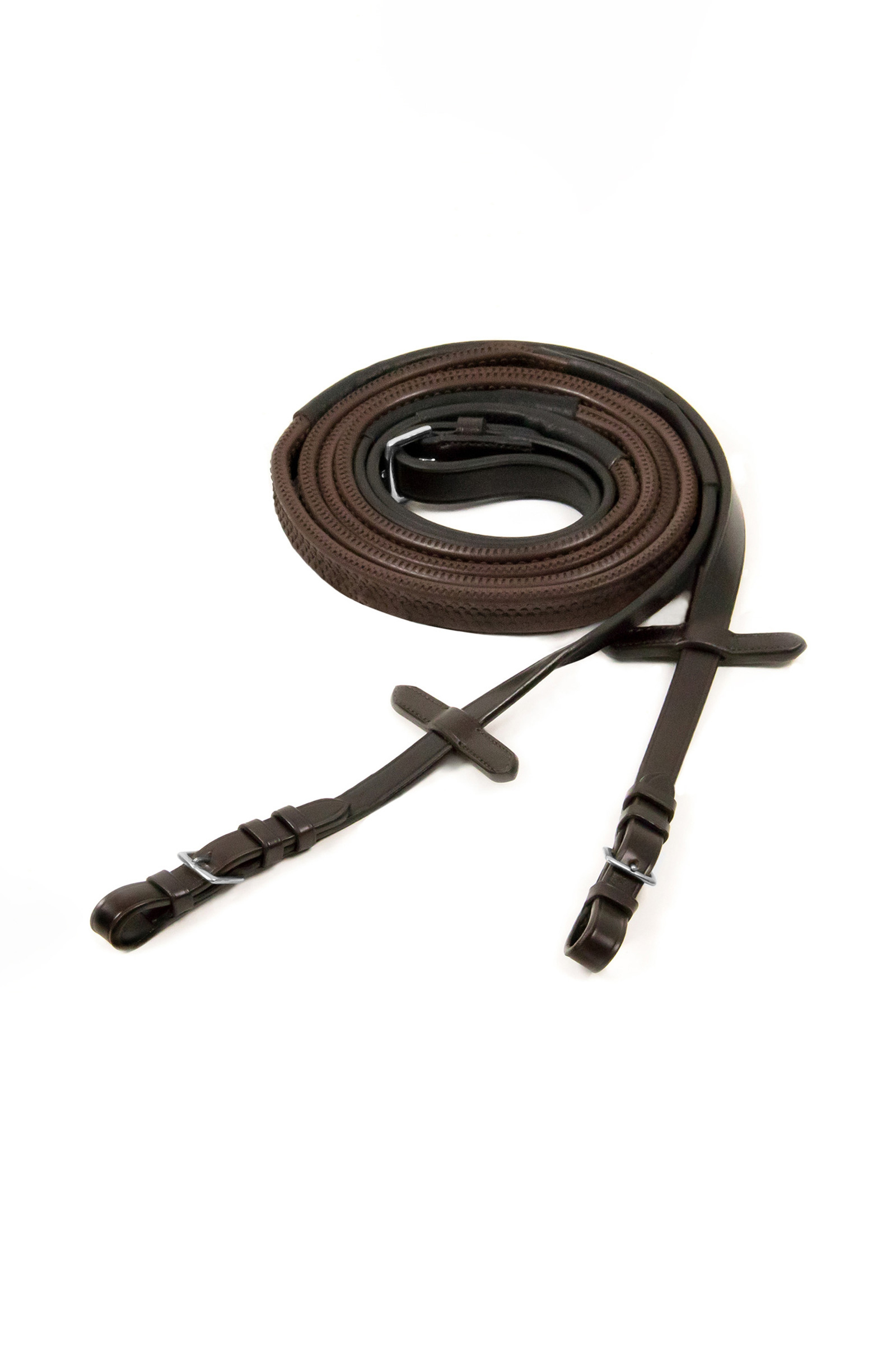 Dark Brown/Silver Schockemöhle Sports redini in gomma con fibbie