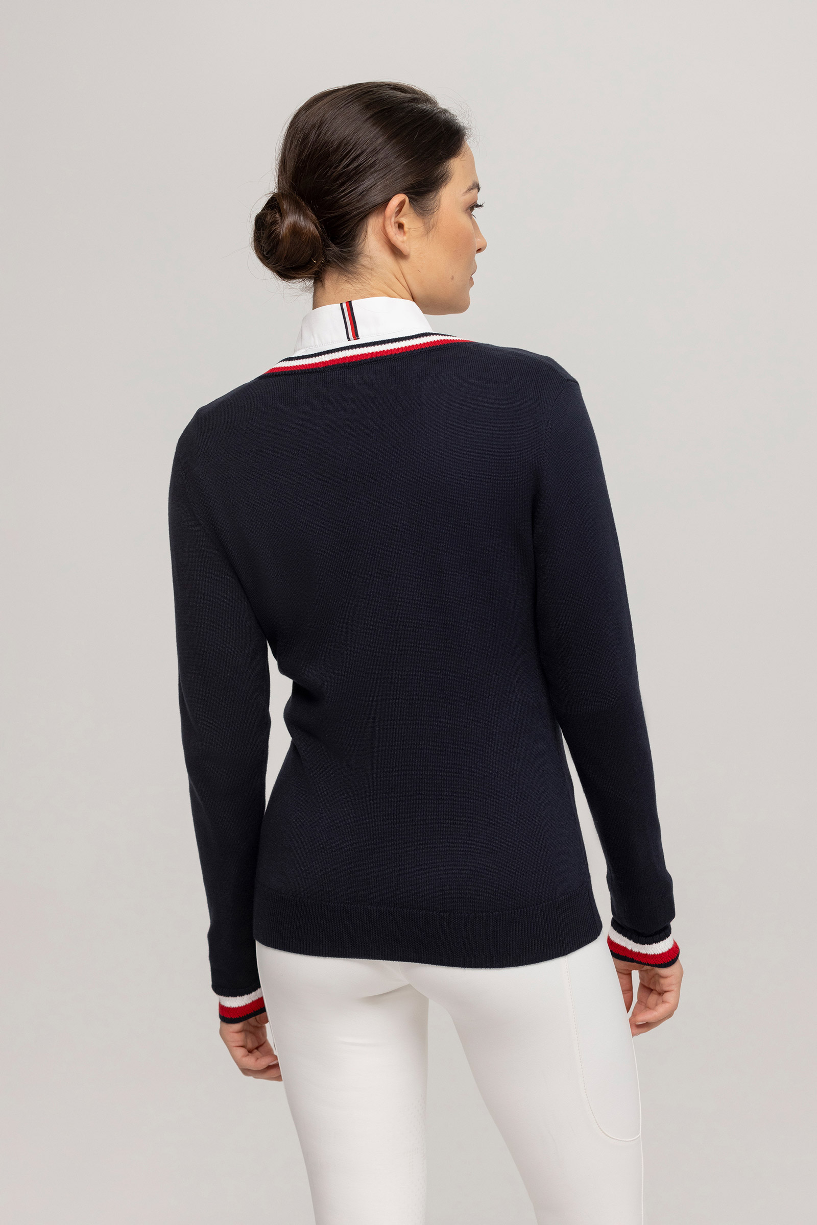 Tommy Hilfiger Equestrian Indiana maglione con scollo a V da donna