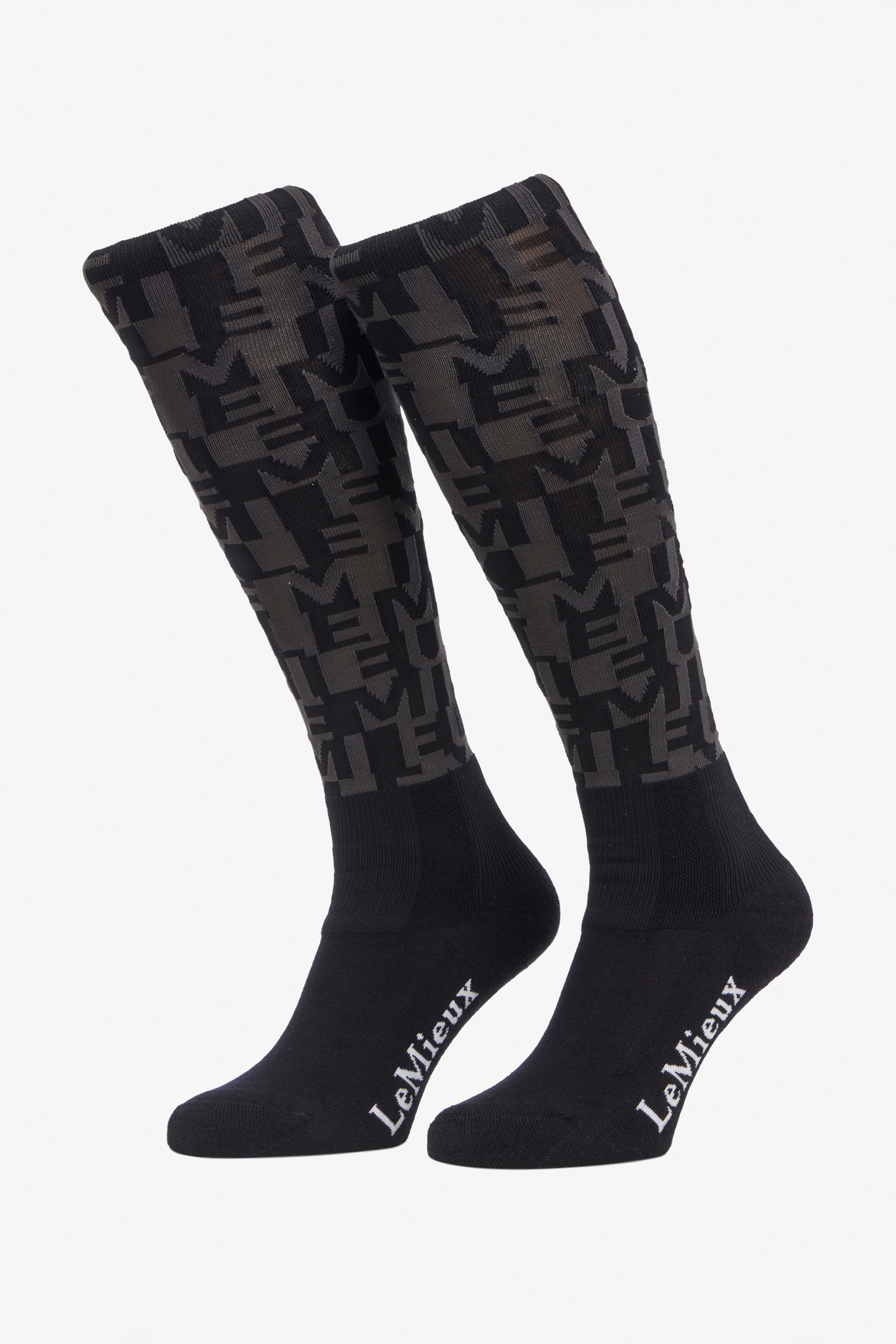 Black/Grey LeMieux Footsie calze con logo