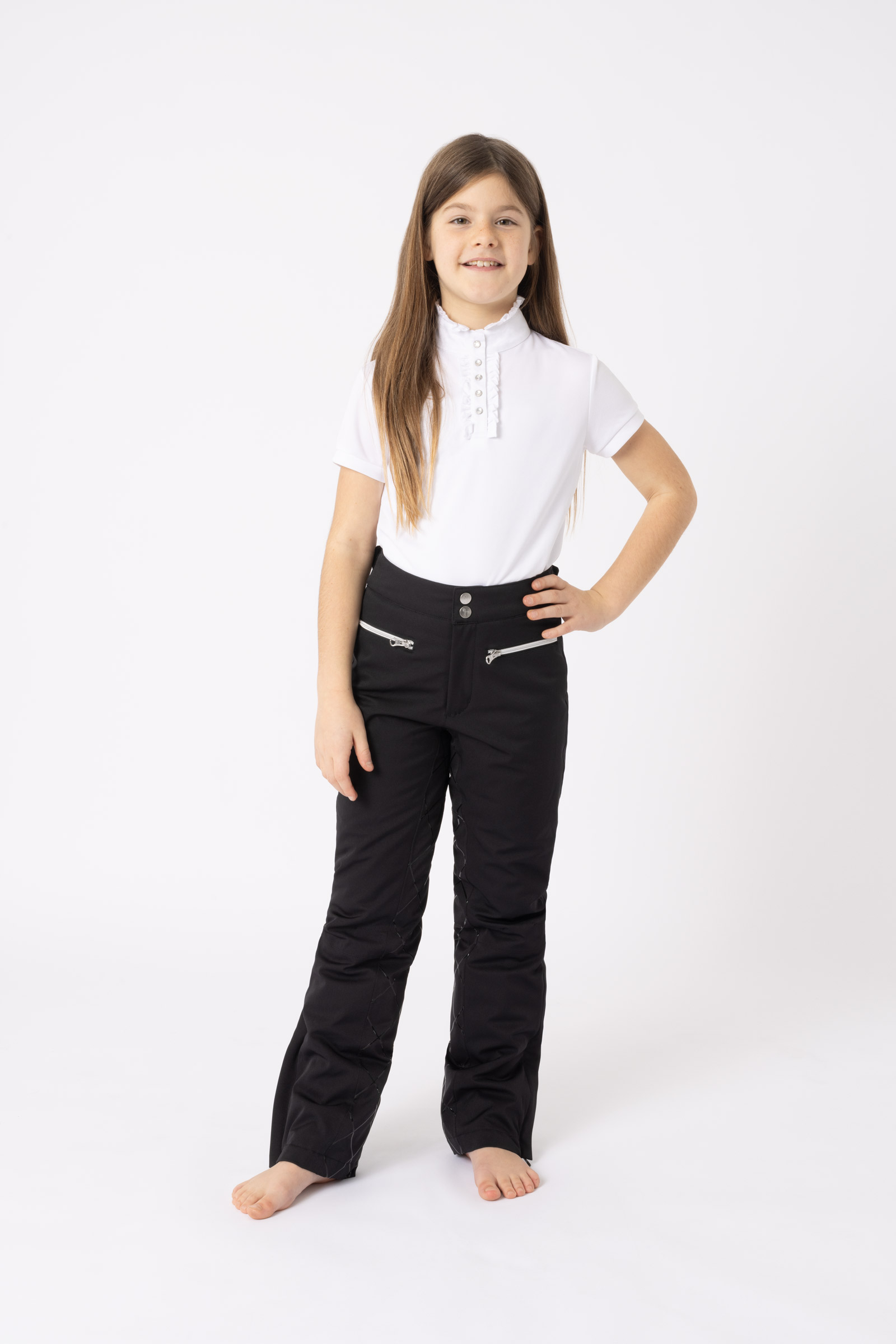 Horze Adeline Pantaloni imbottiti da equitazione con silicone da bambini