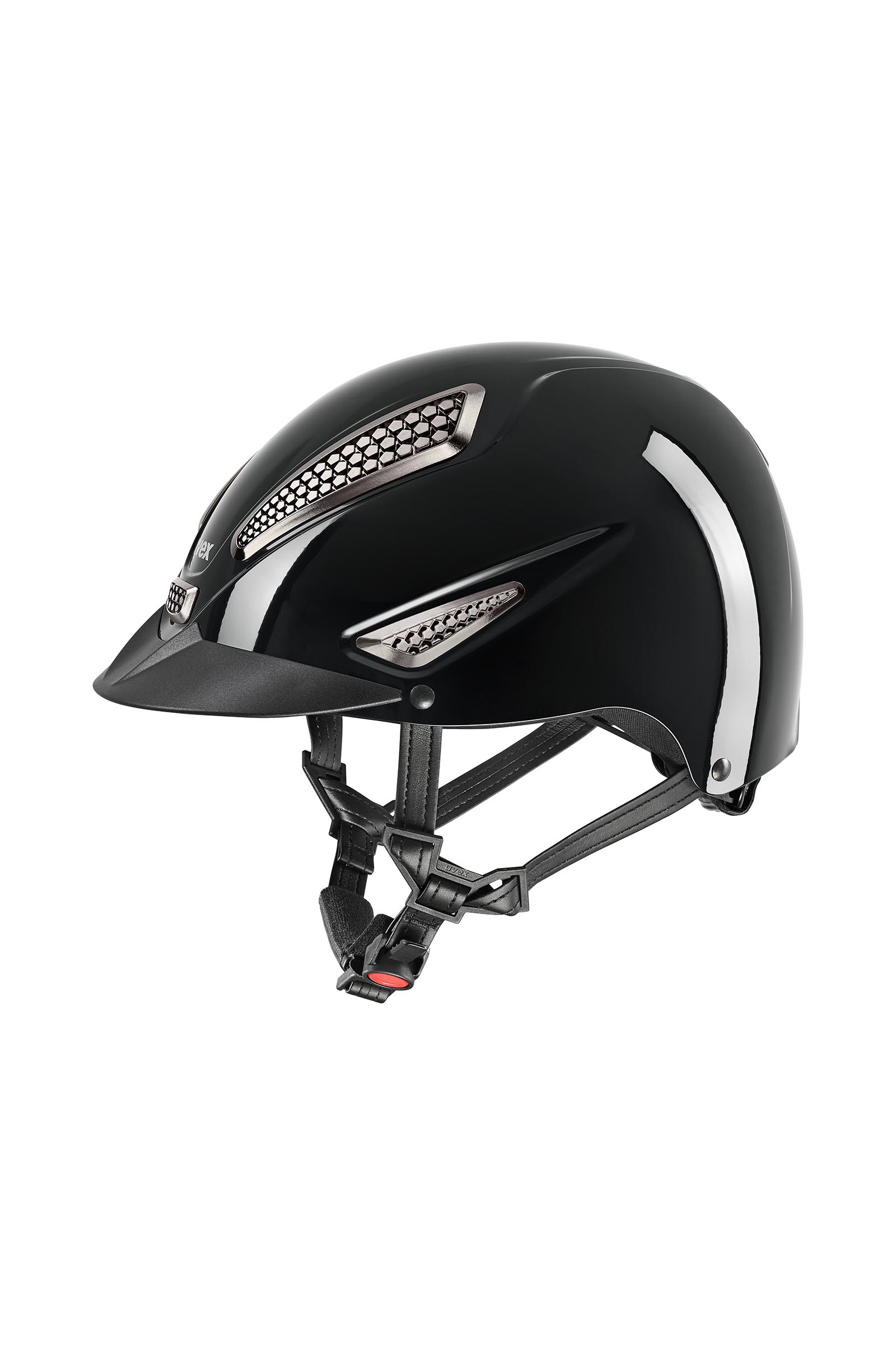 black glossy Uvex Perfexxion III Shiny casco da equitazione