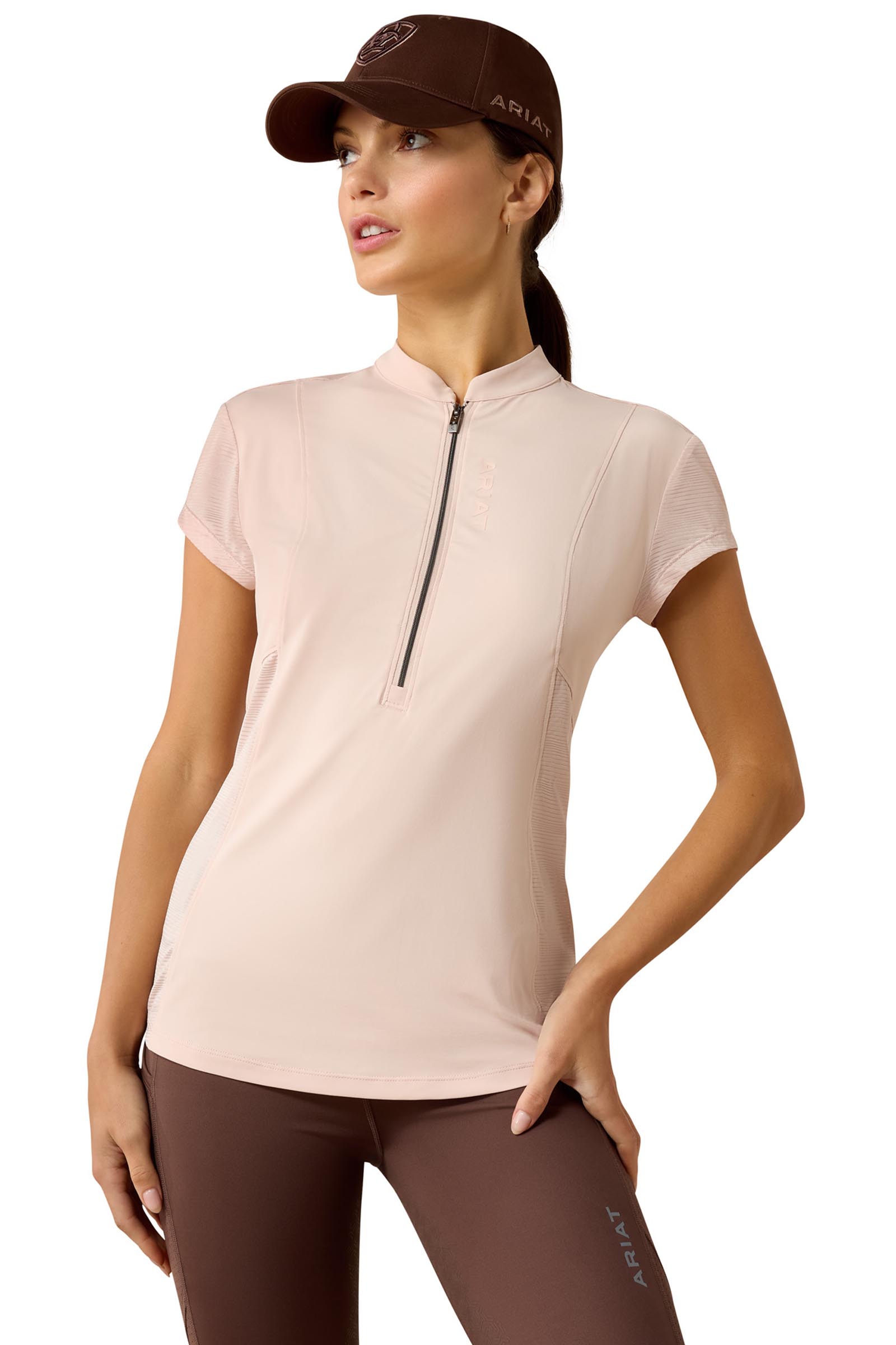 Sepia Rose Ariat Breathe strato base da donna con 1/2 zip