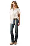 Ariat R.E.A.L. Mid Rise Stretch Icon Stackable Straight Leg Jeans donna stretch a gamba dritta a vita media