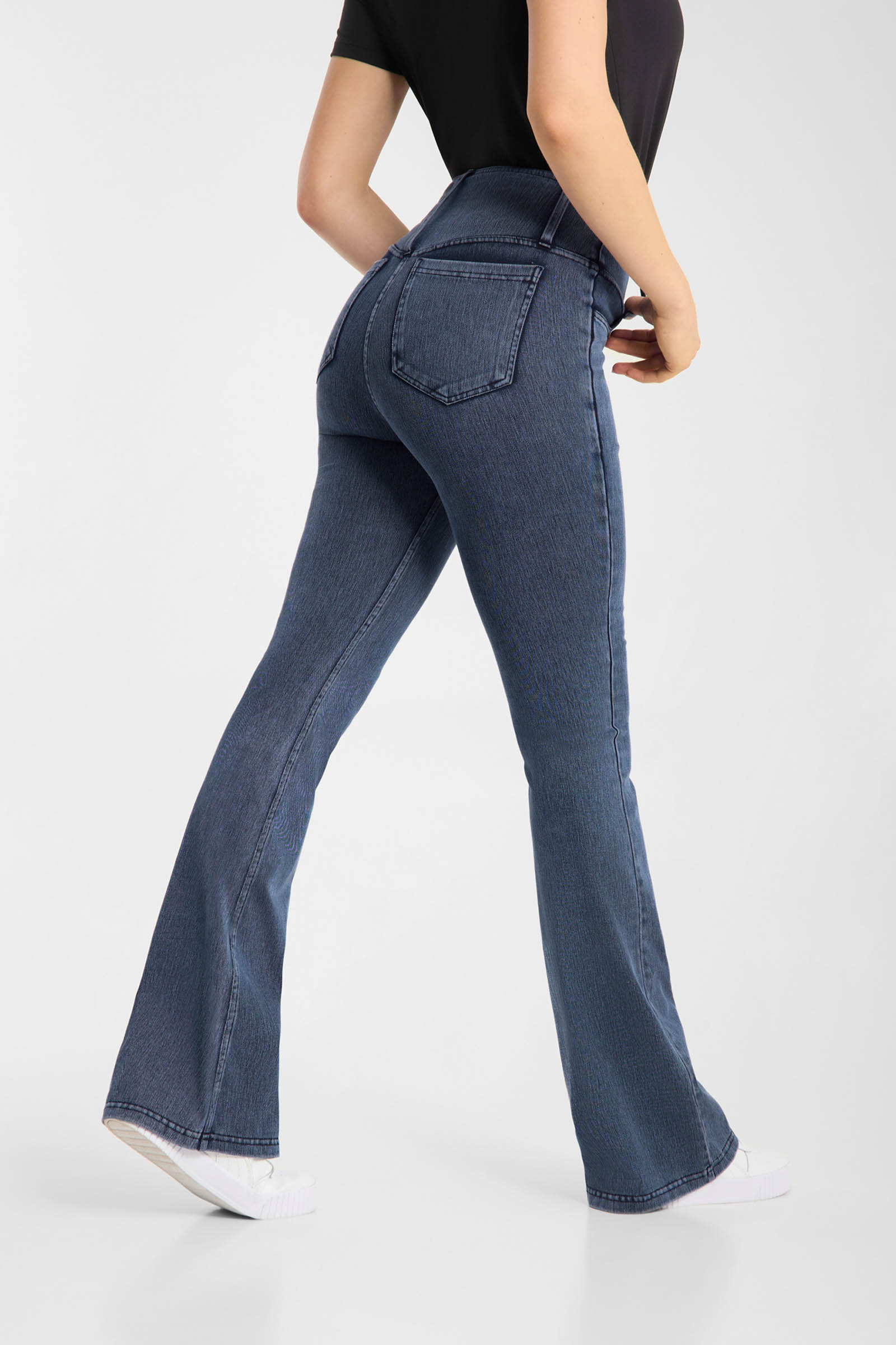 Horze Emery leggins da equitazione western da donna, bootcut e effetto denim