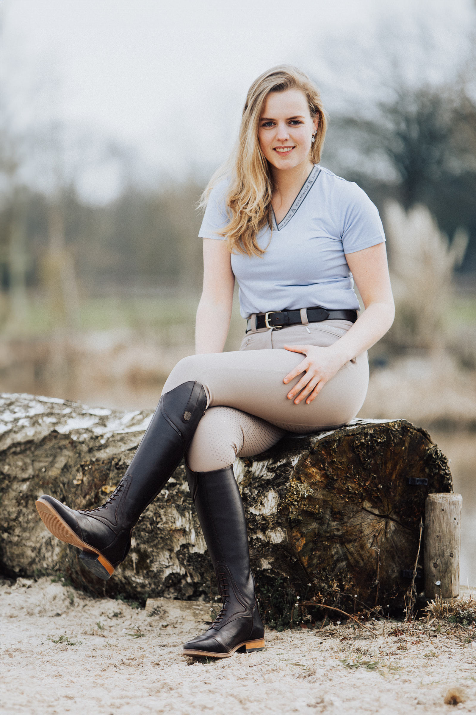 Mountain Horse Diana pantaloni da equitazione donna con patch al ginocchio