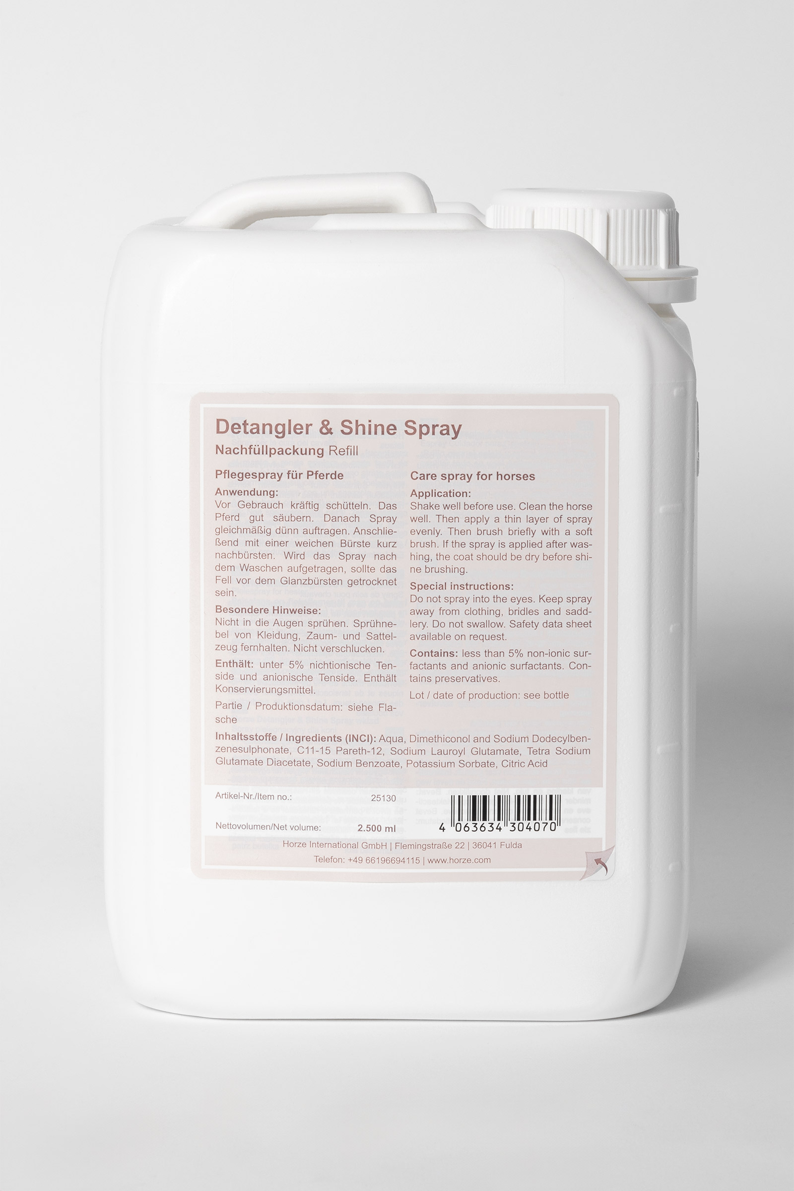 Horze Ricarica per spray districante e lucidante da 2,5 l