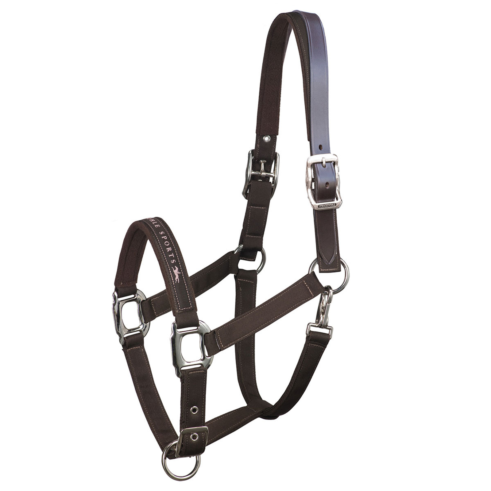 Chocolate Brown Schockemöhle Sports Memphis Breakaway, Nylon Halter + Leather strap