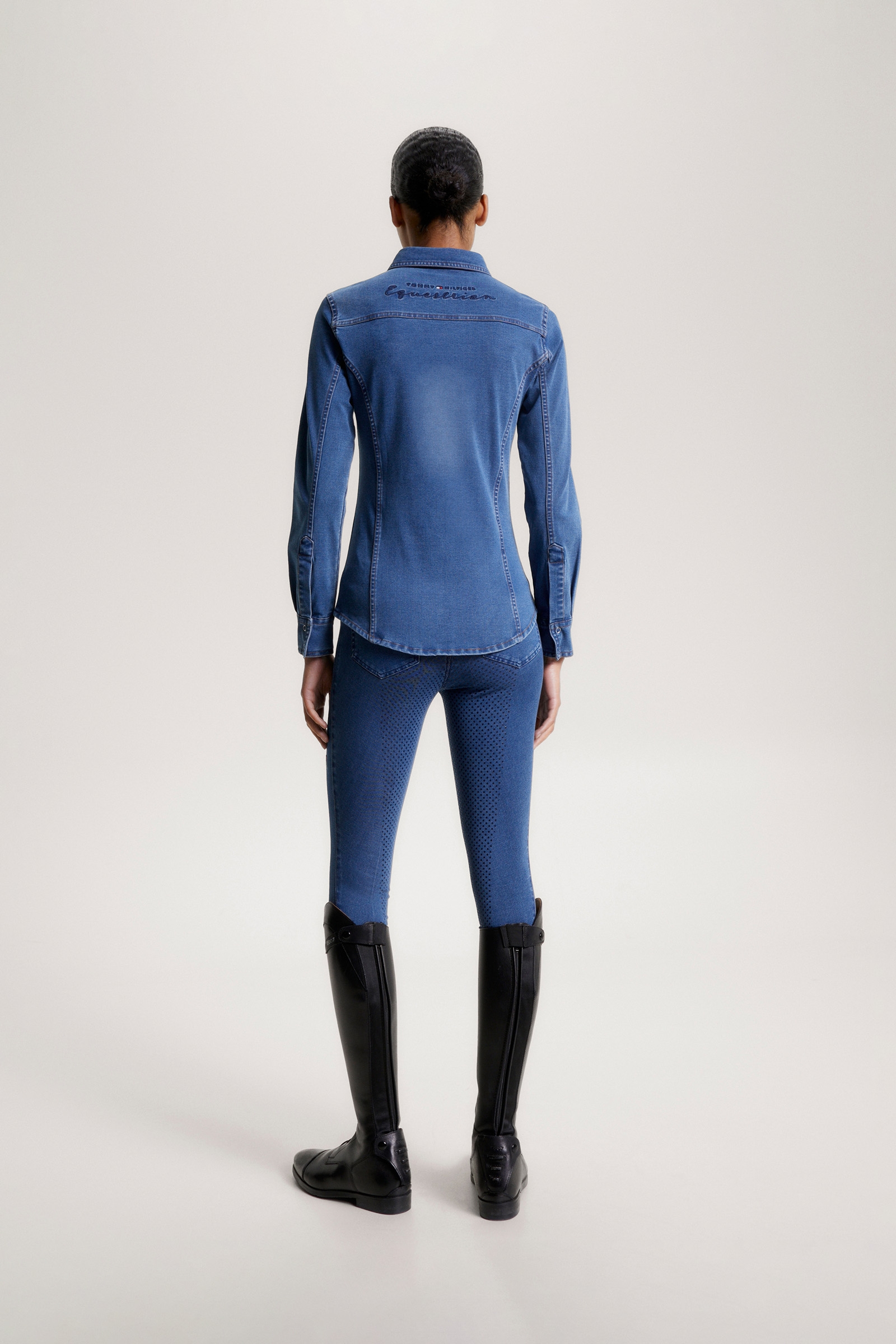 Camicia in denim stretch Tommy Hilfiger Equestrian Woodside