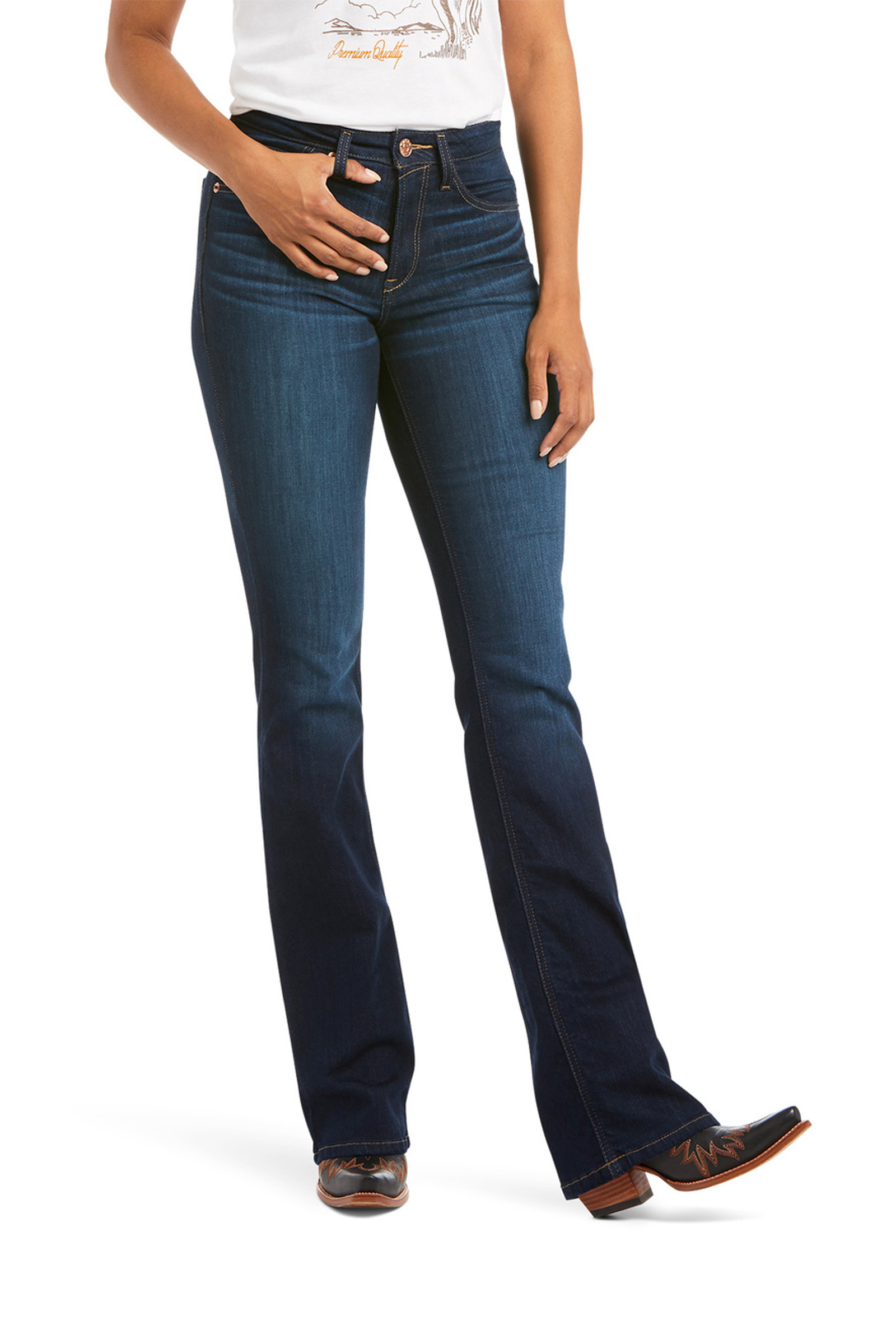 Ariat Jeans Real a vita alta Ballary bootcut da donna  