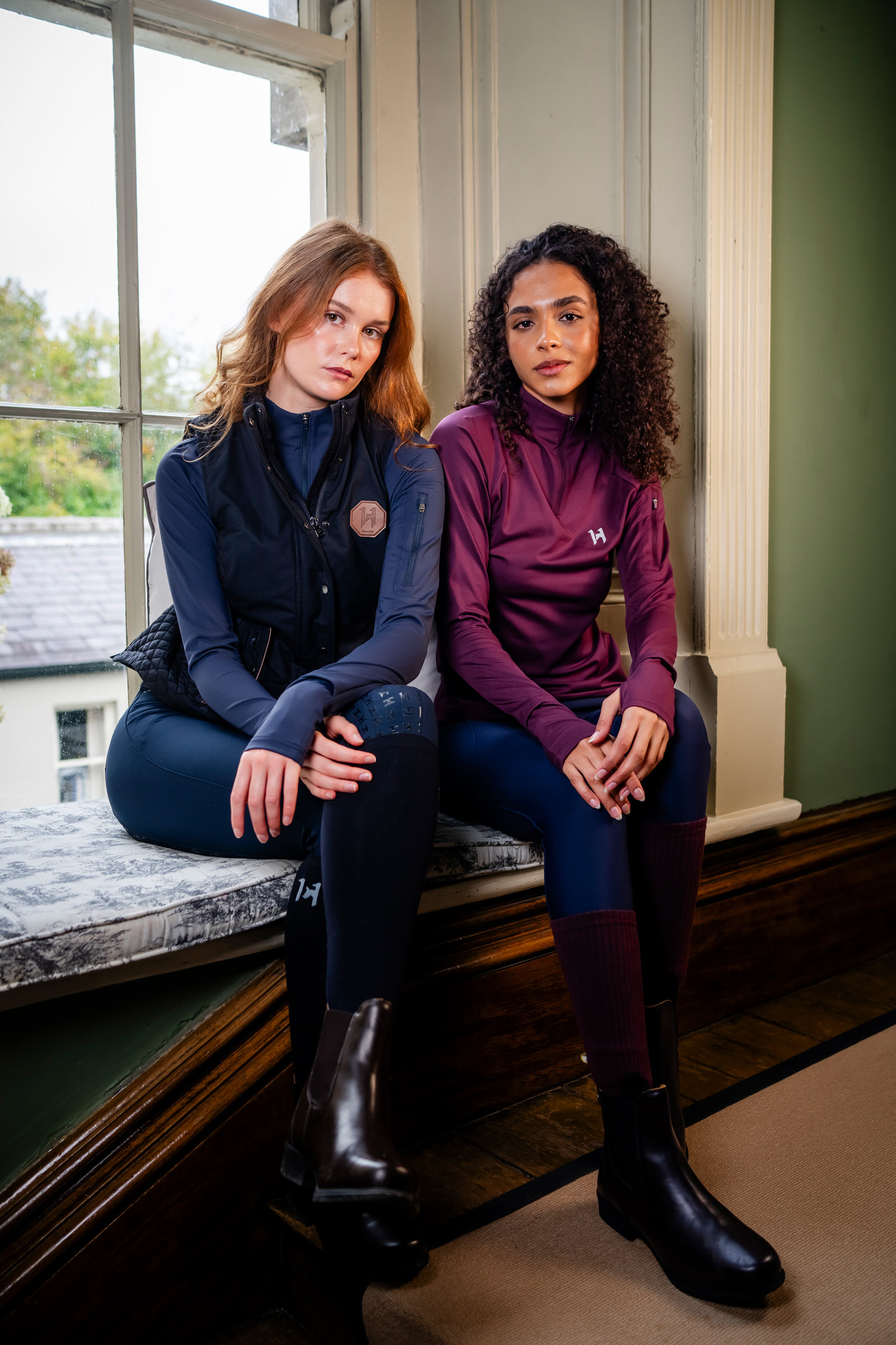 Core Navy Horseware Strive Winter top donna con zip 1/4