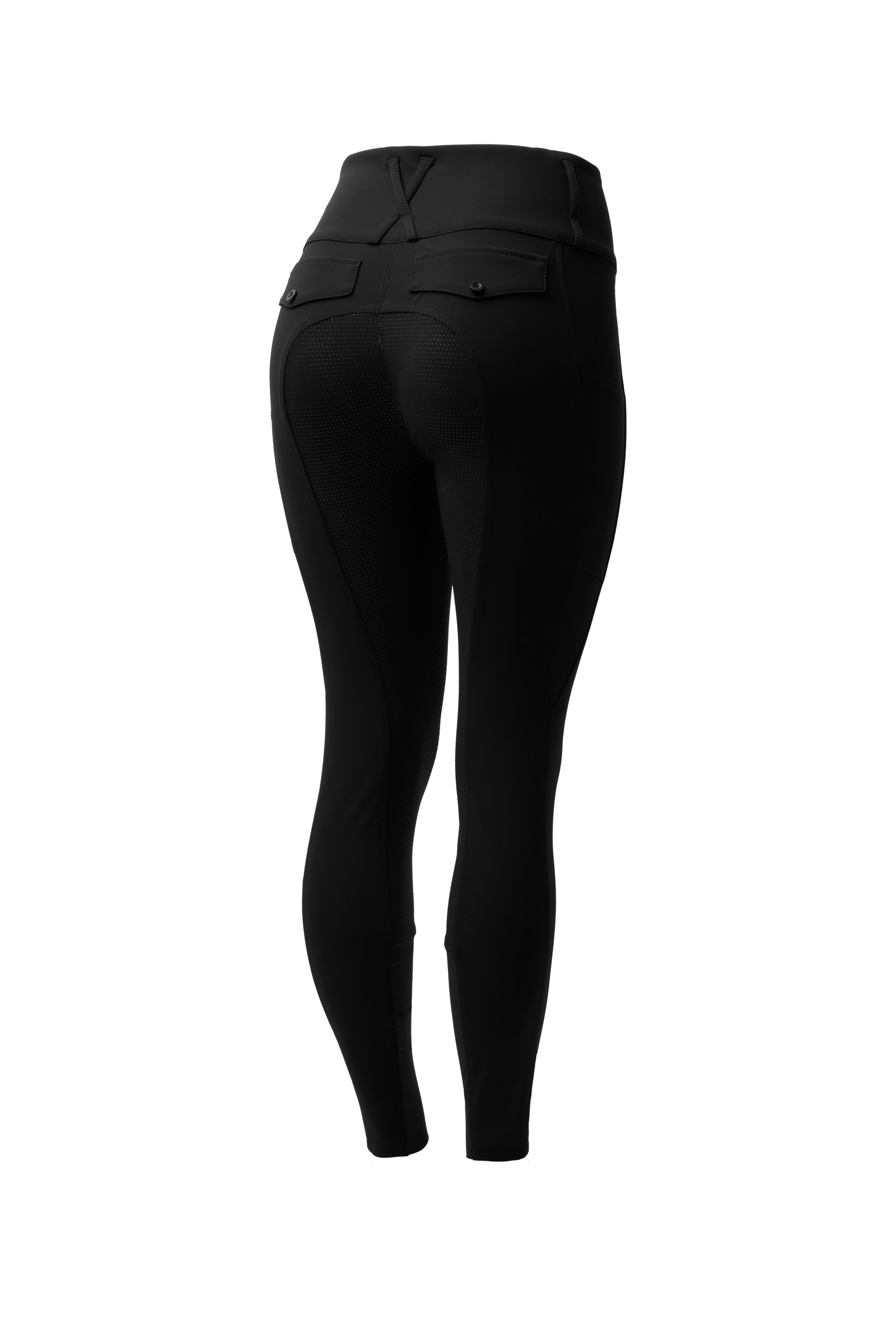 Black Horze Leonie pantaloni da equitazione donna con full seat in silicone UPF 40+