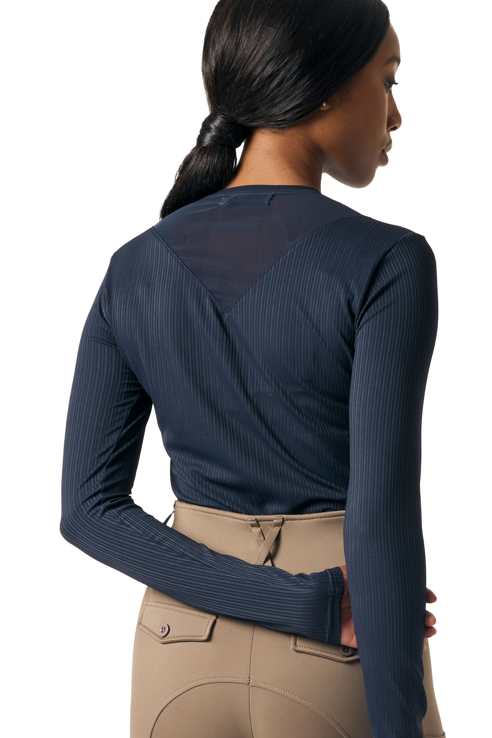 PS of Sweden Leandra L/S Maglia in Mesh a Righe