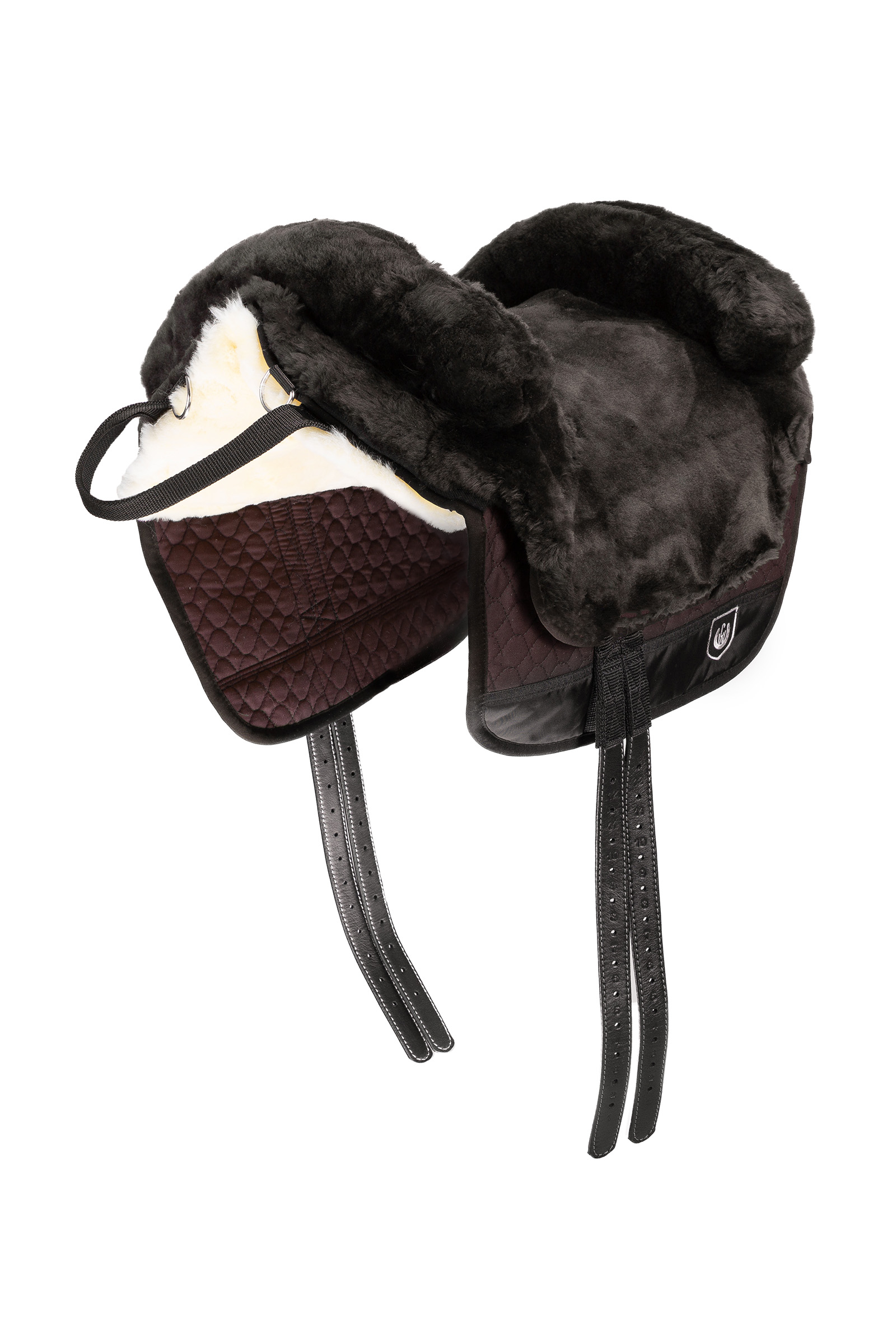 BR/OWH/DBR Sella Christ Lambskin Bareback Iberica Plus