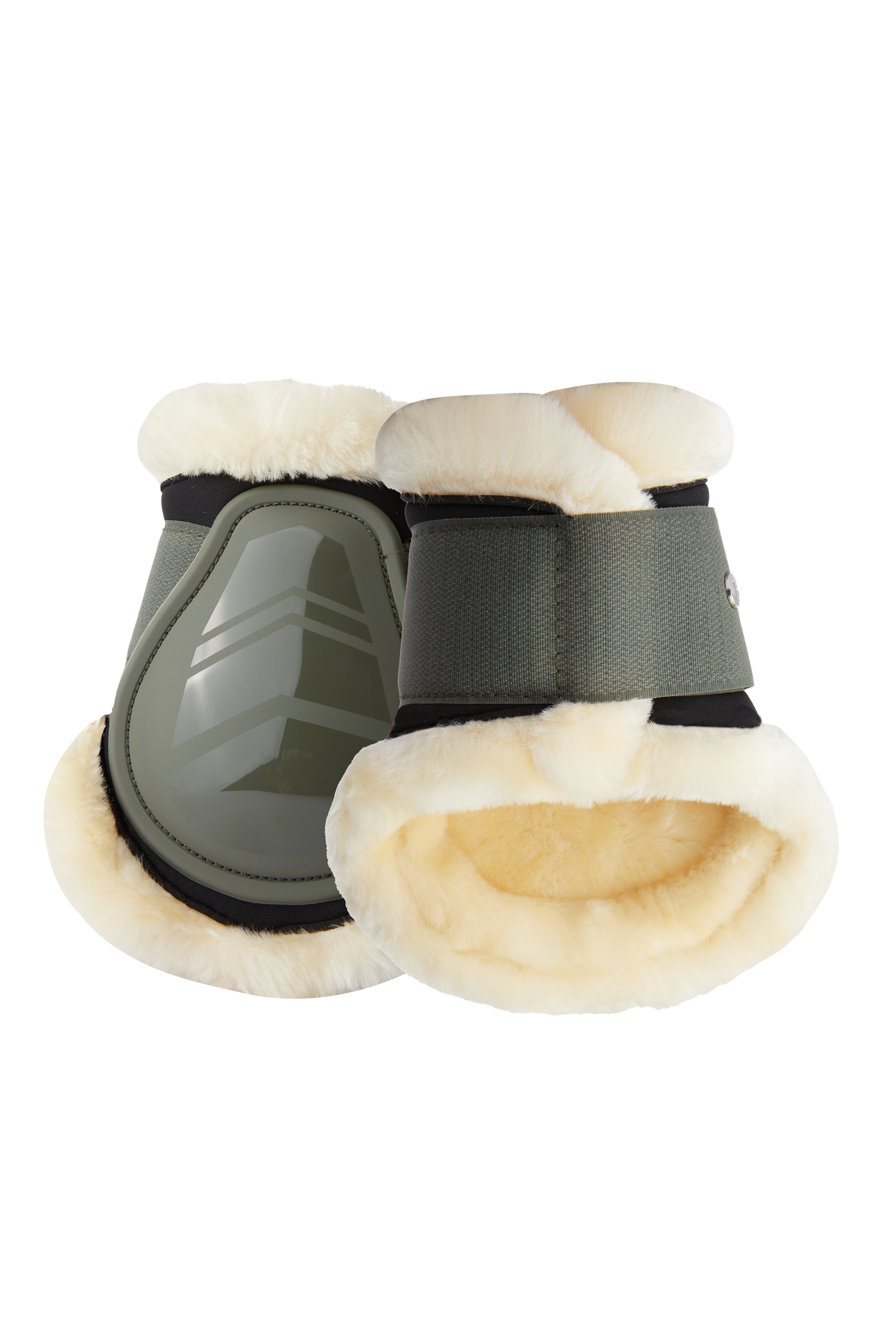 Verde cachi beetle Paranocche Horze Caliber con fodera in pelliccia sintetica