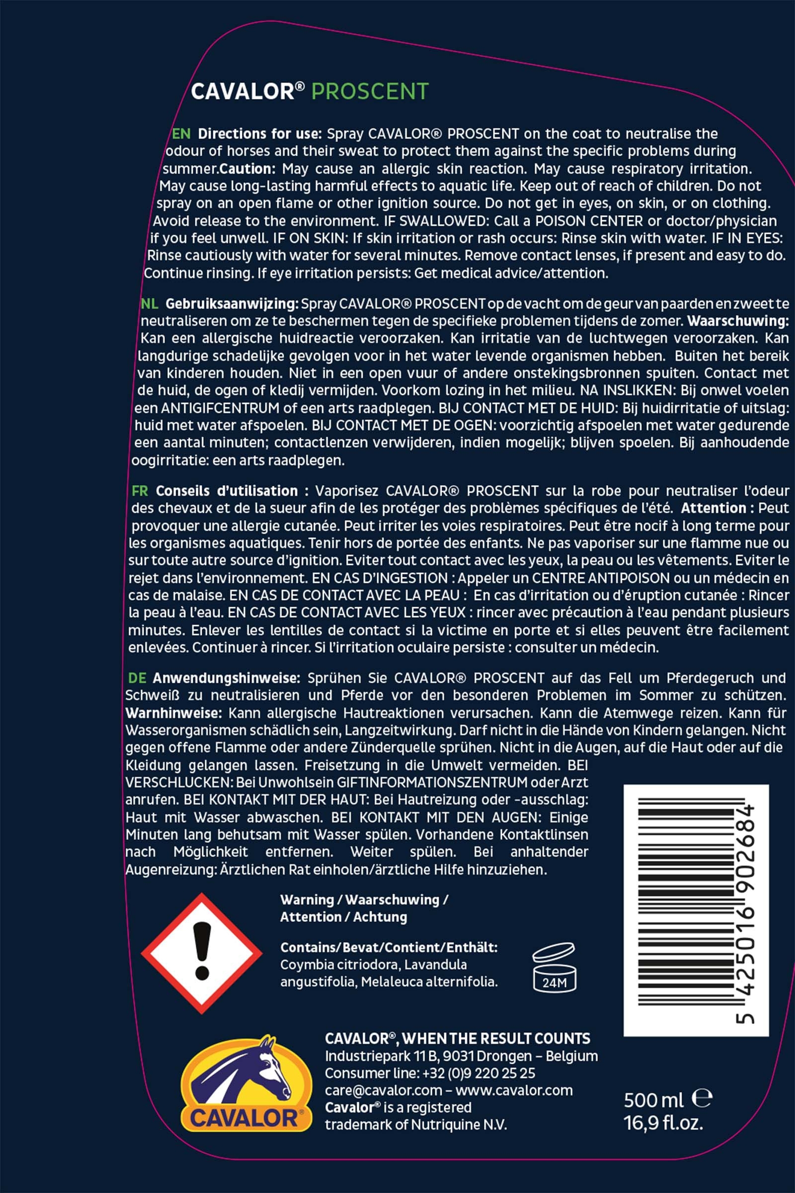 Cavalor ProScent Liquid Spray per manto 250 ml