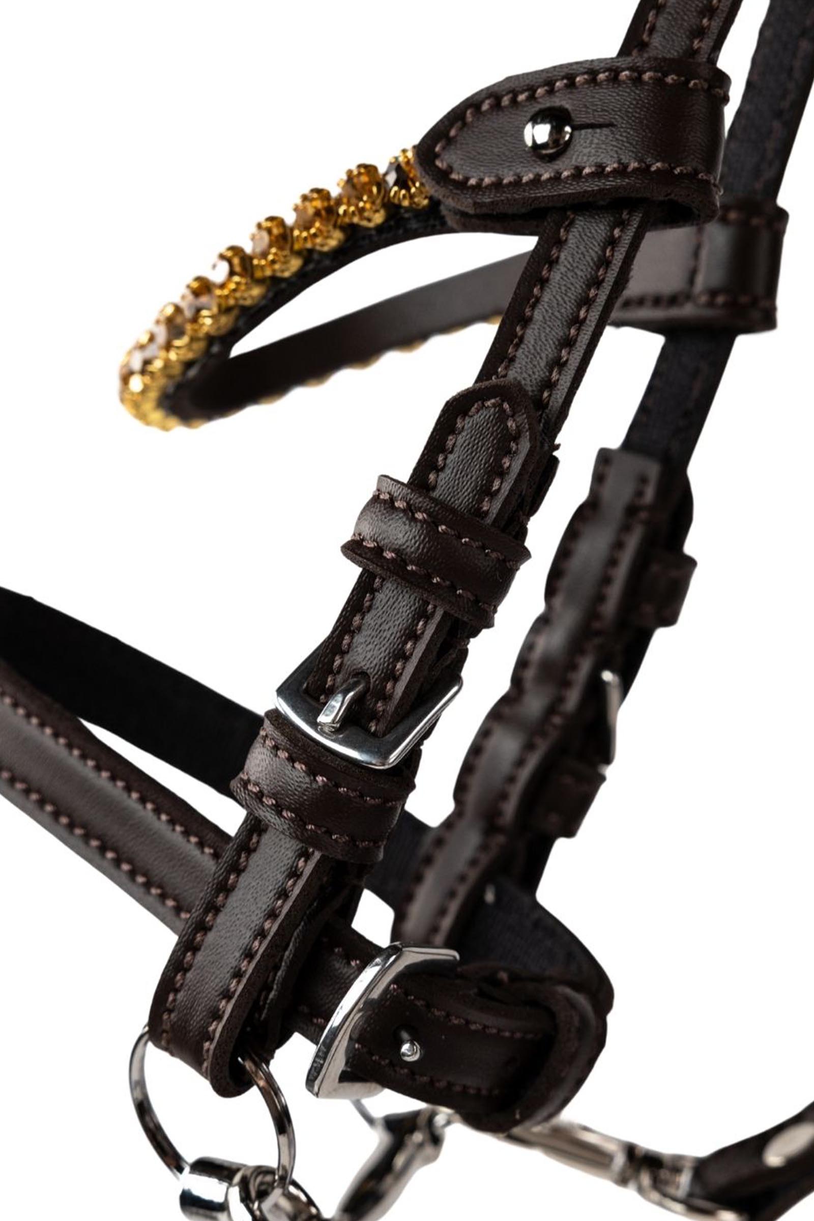 My Hobby Horse testiera in pelle con pietre