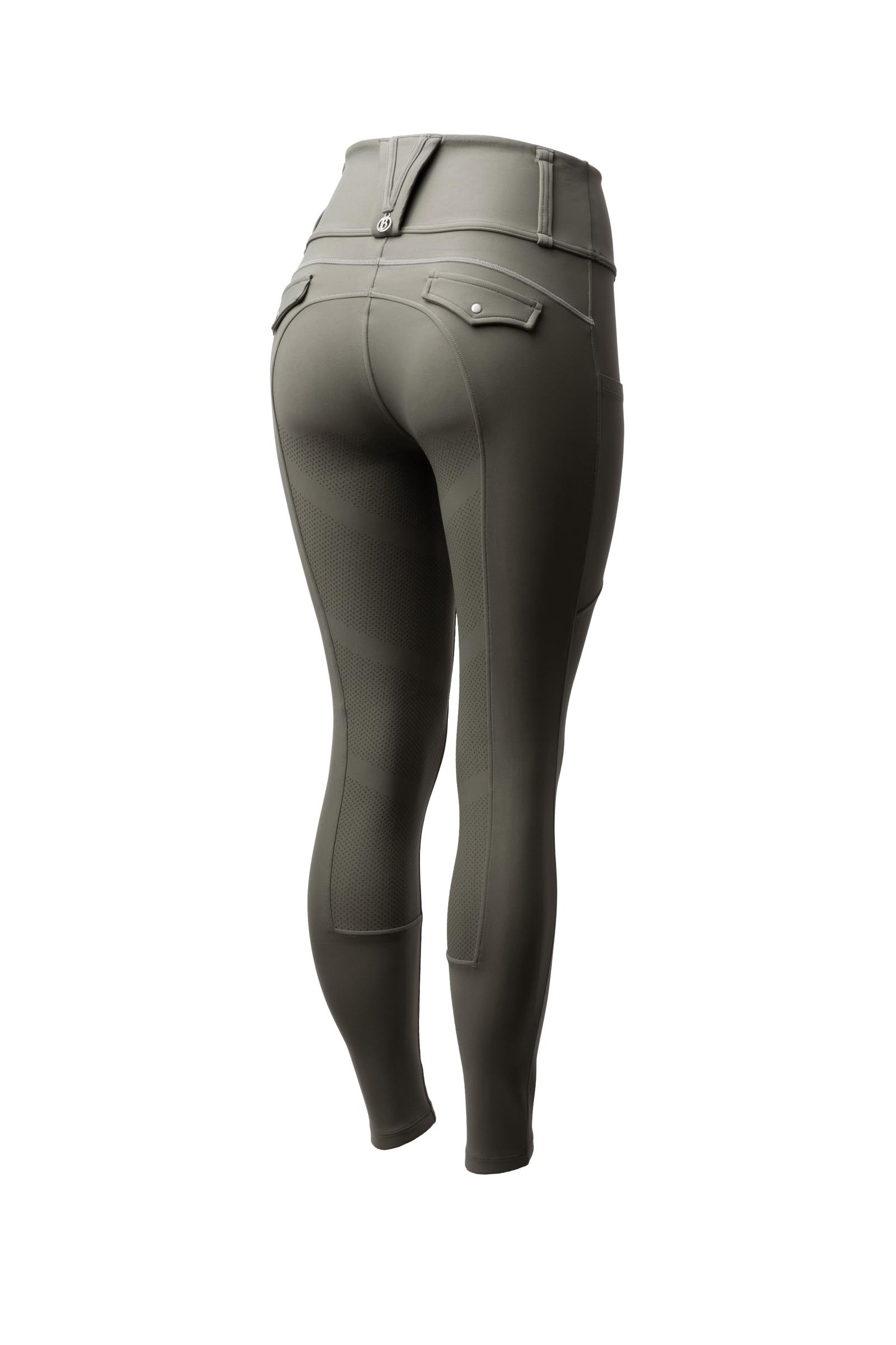 Green B Vertigo Chiara Pantaloni da equitazione con piena in silicone con compressione e design ibrido  