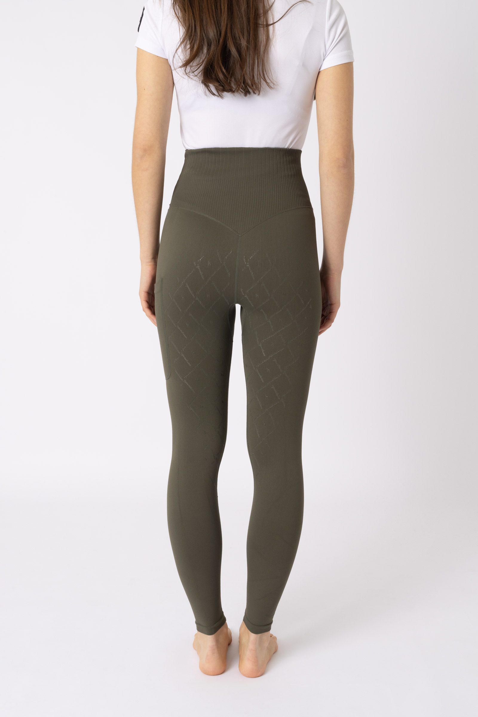 Horze Janine Leggins senza cuciture con full grip e tasca per cellulare, da donna