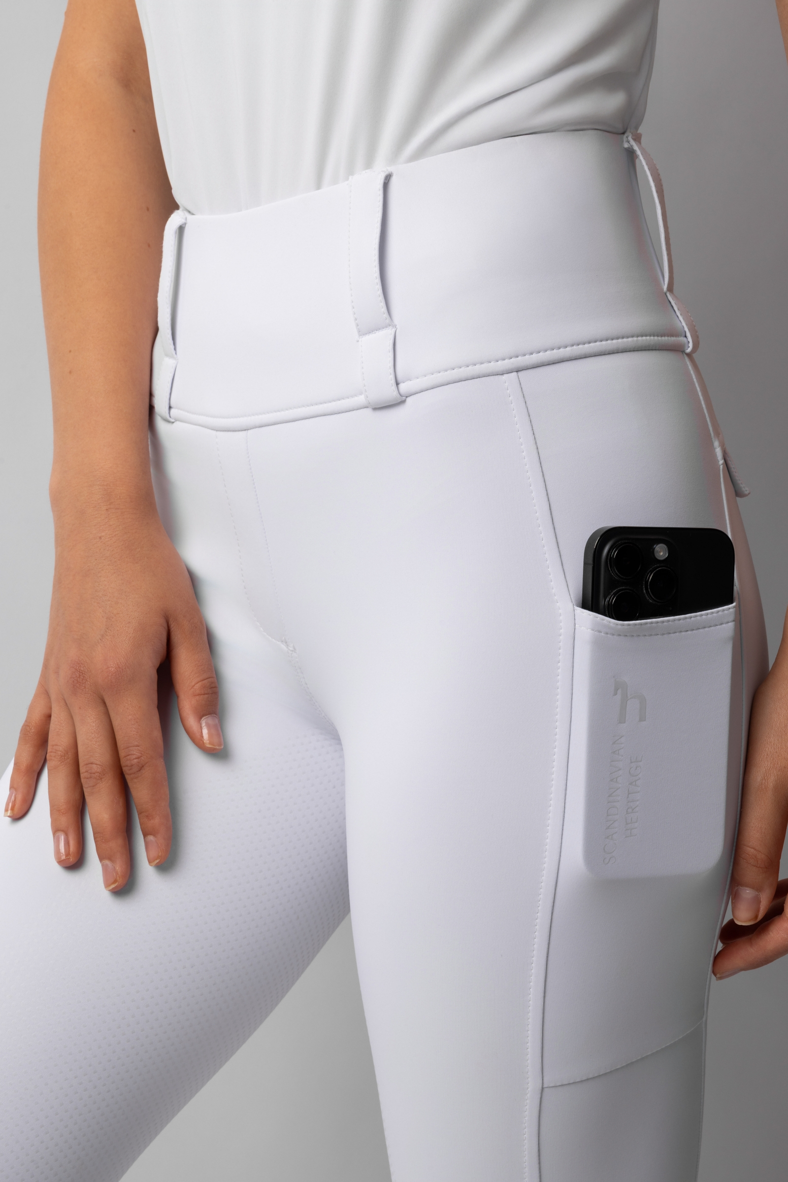 Horze Anya leggings da equitazione donna con full seat in silicone UPF 50+