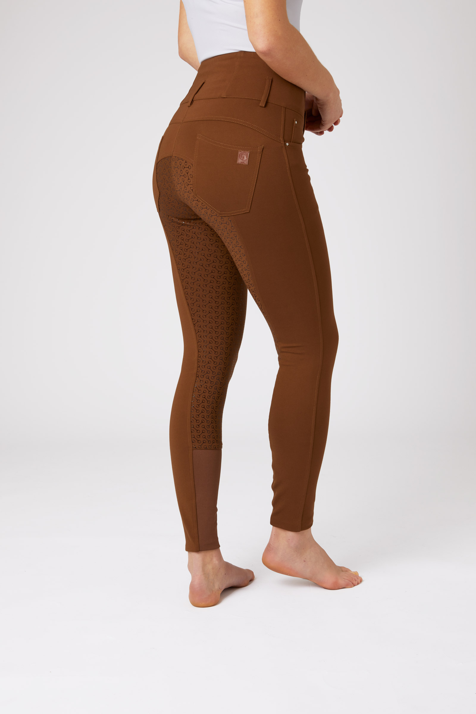 Horze Tara Pantaloni da equitazione a vita alta con full seat in silicone da donna