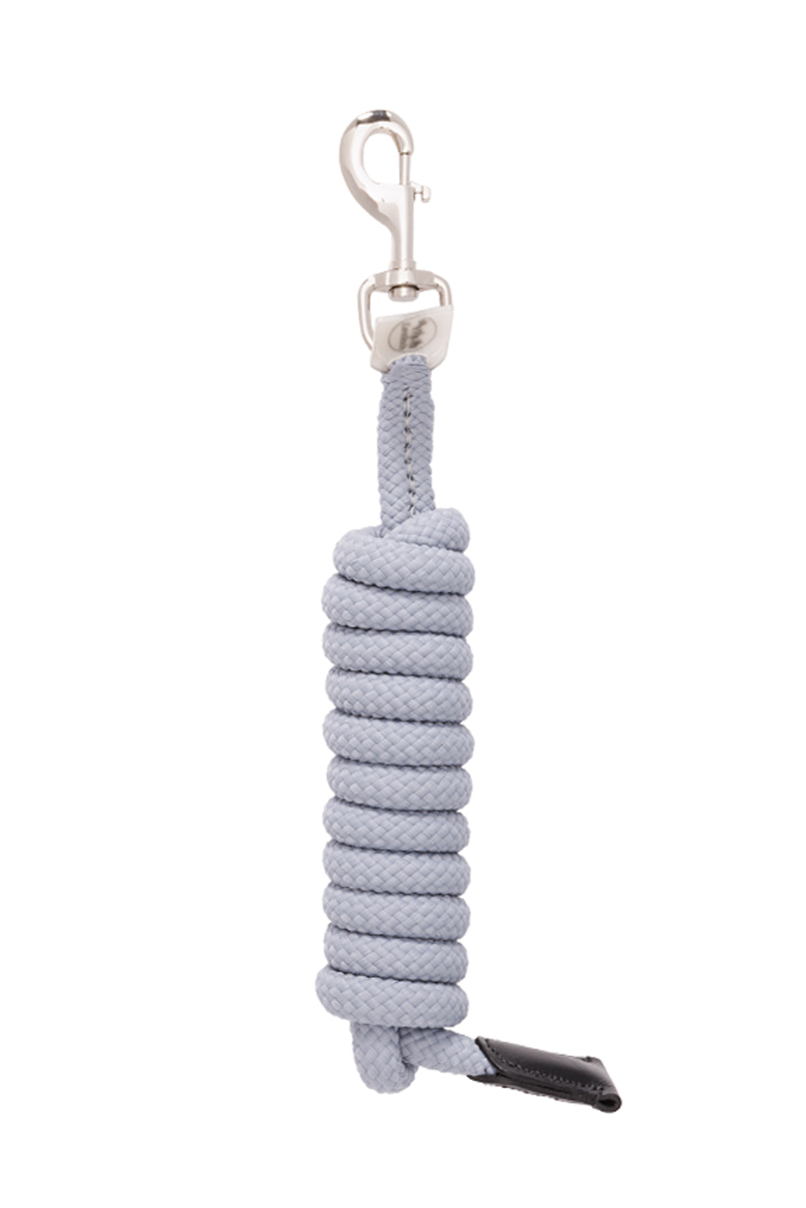 Light Grey Longhina Kavalkade con moschettone in argento