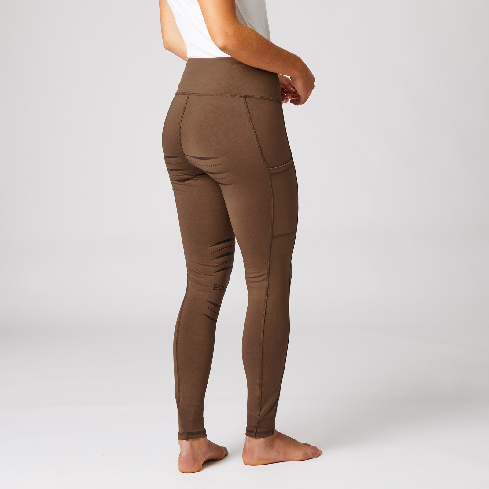 Leggins da equitazione con full seat in silicone e tasche per telefono da donna